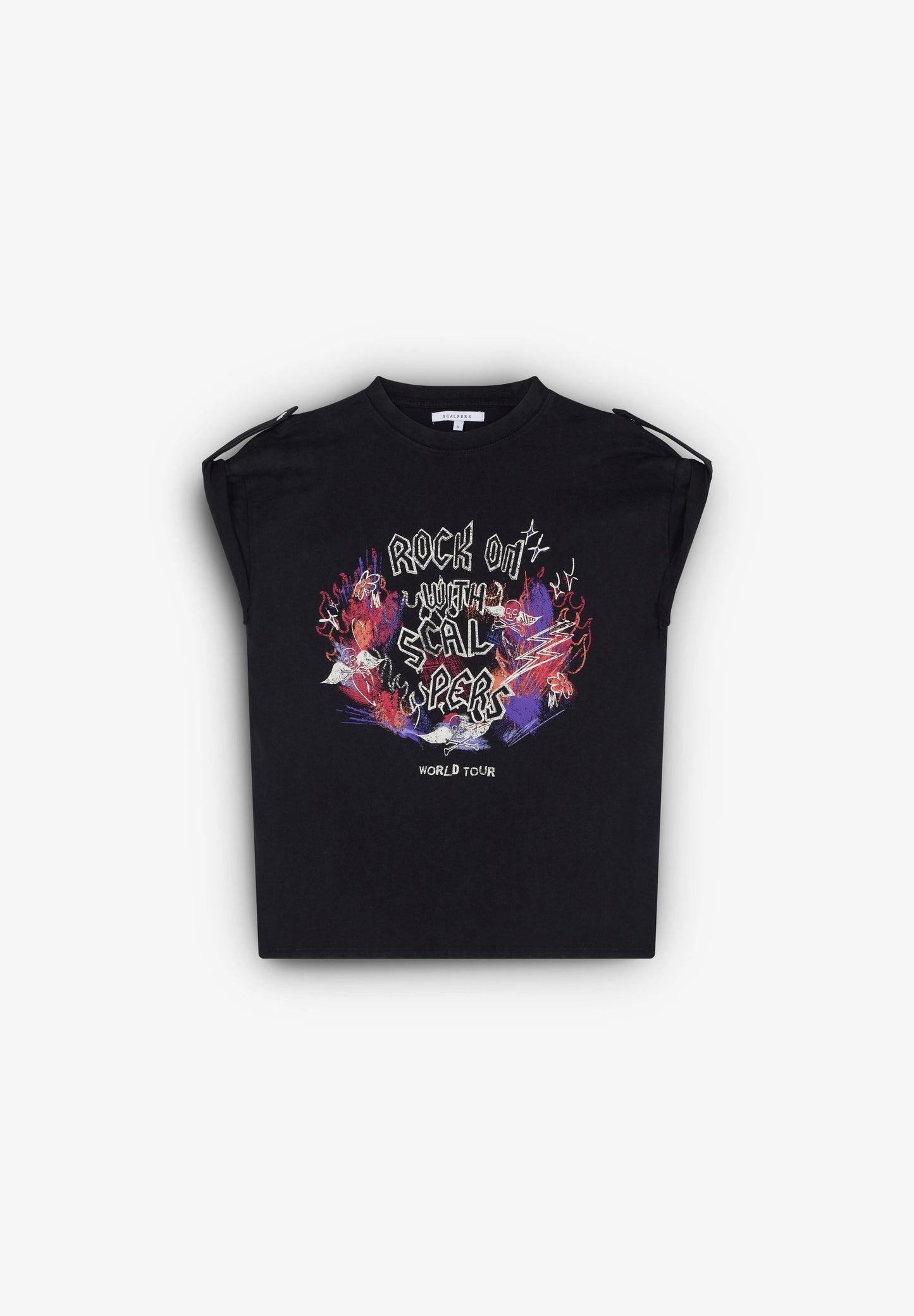 T-SHIRT WITH FRONT ROCK PRINT