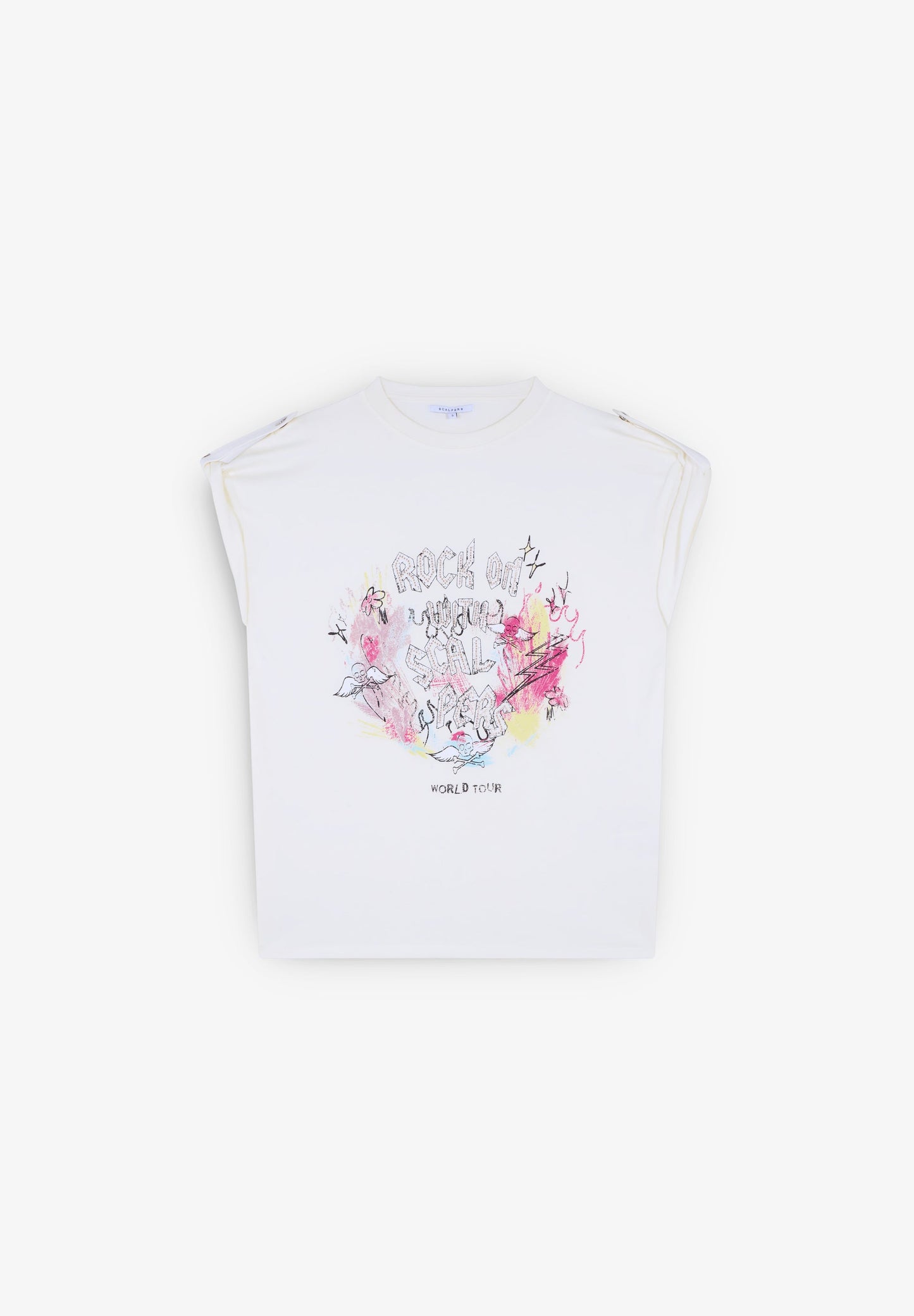 T-SHIRT WITH FRONT ROCK PRINT