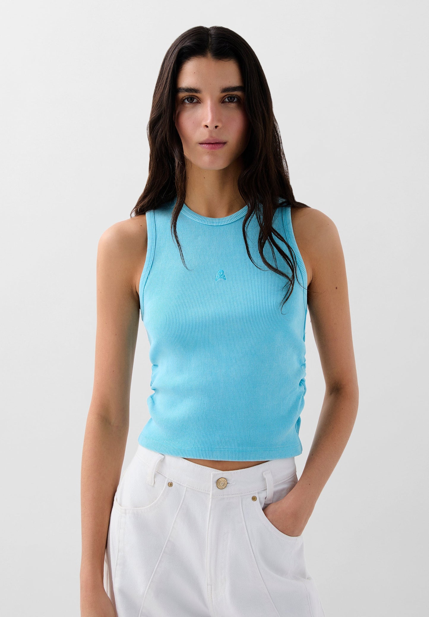 TANK TOP WITH SIDE GATHERING