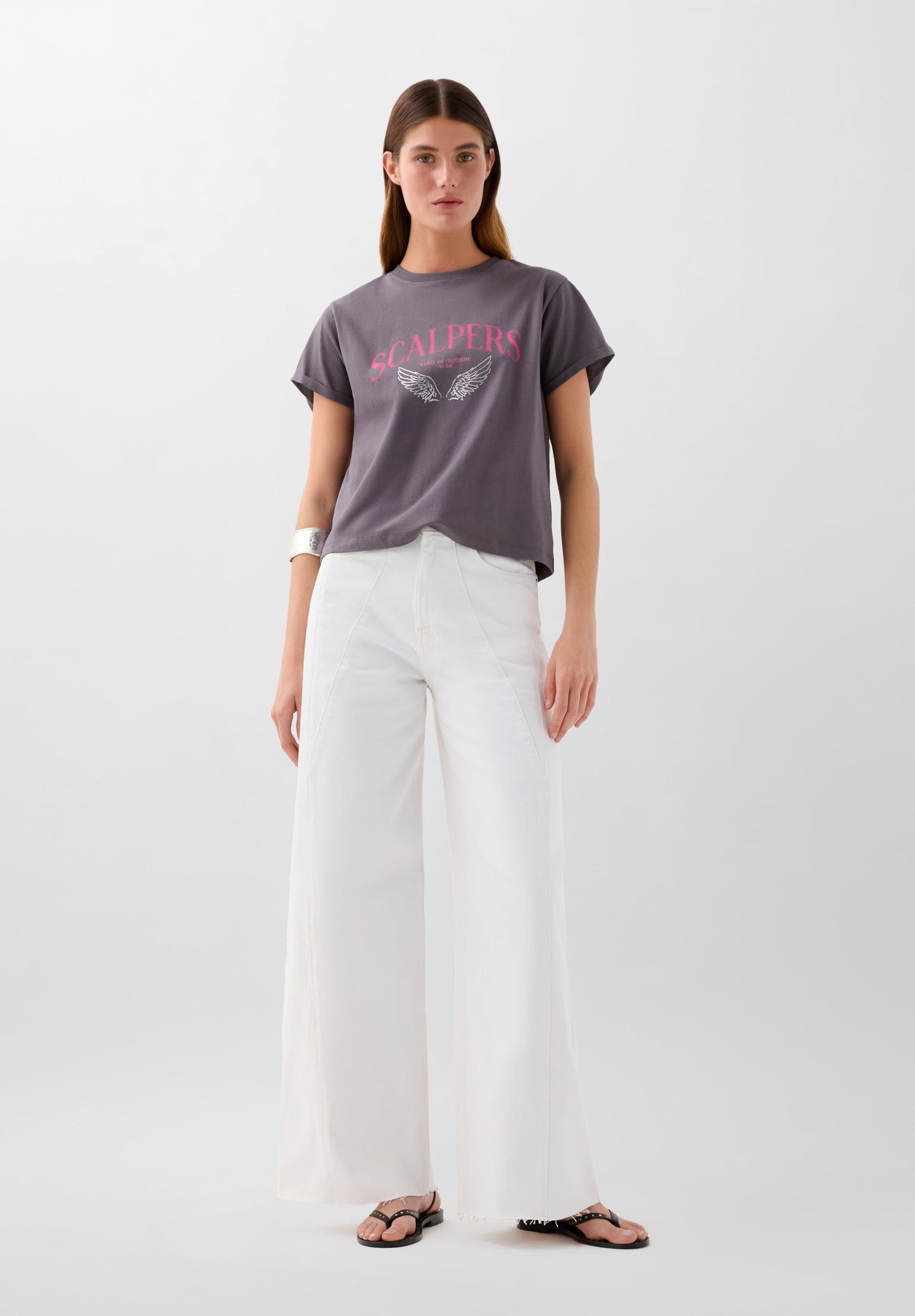 T-SHIRT WITH WINGS LOGO PRINT