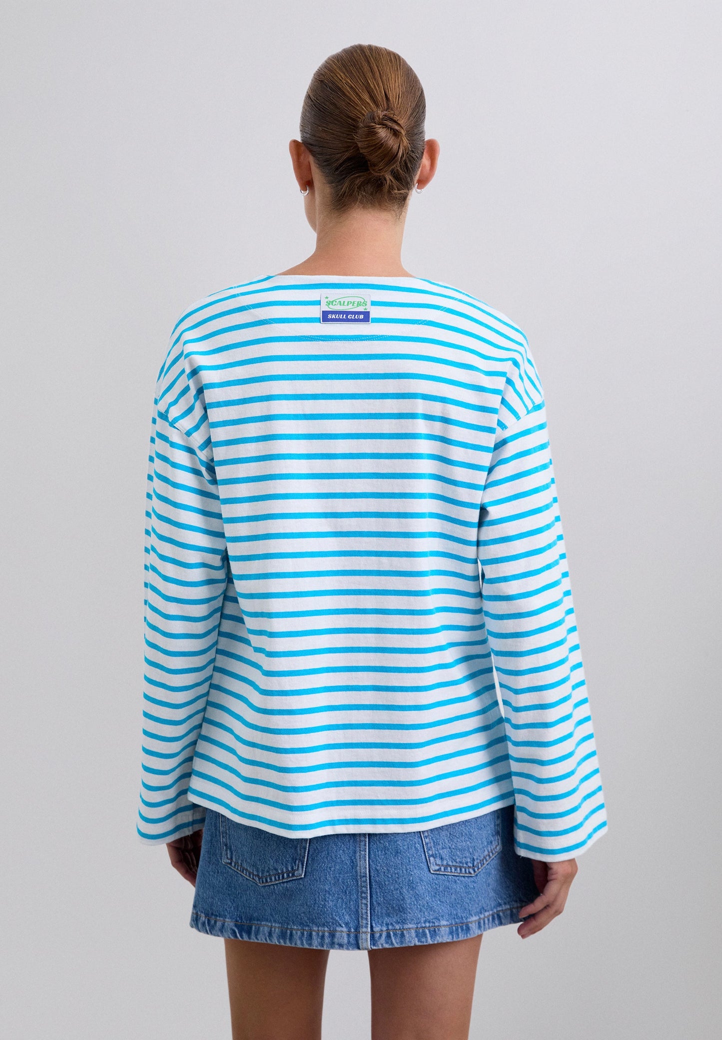 SCSTRIPES LABEL LS TEE