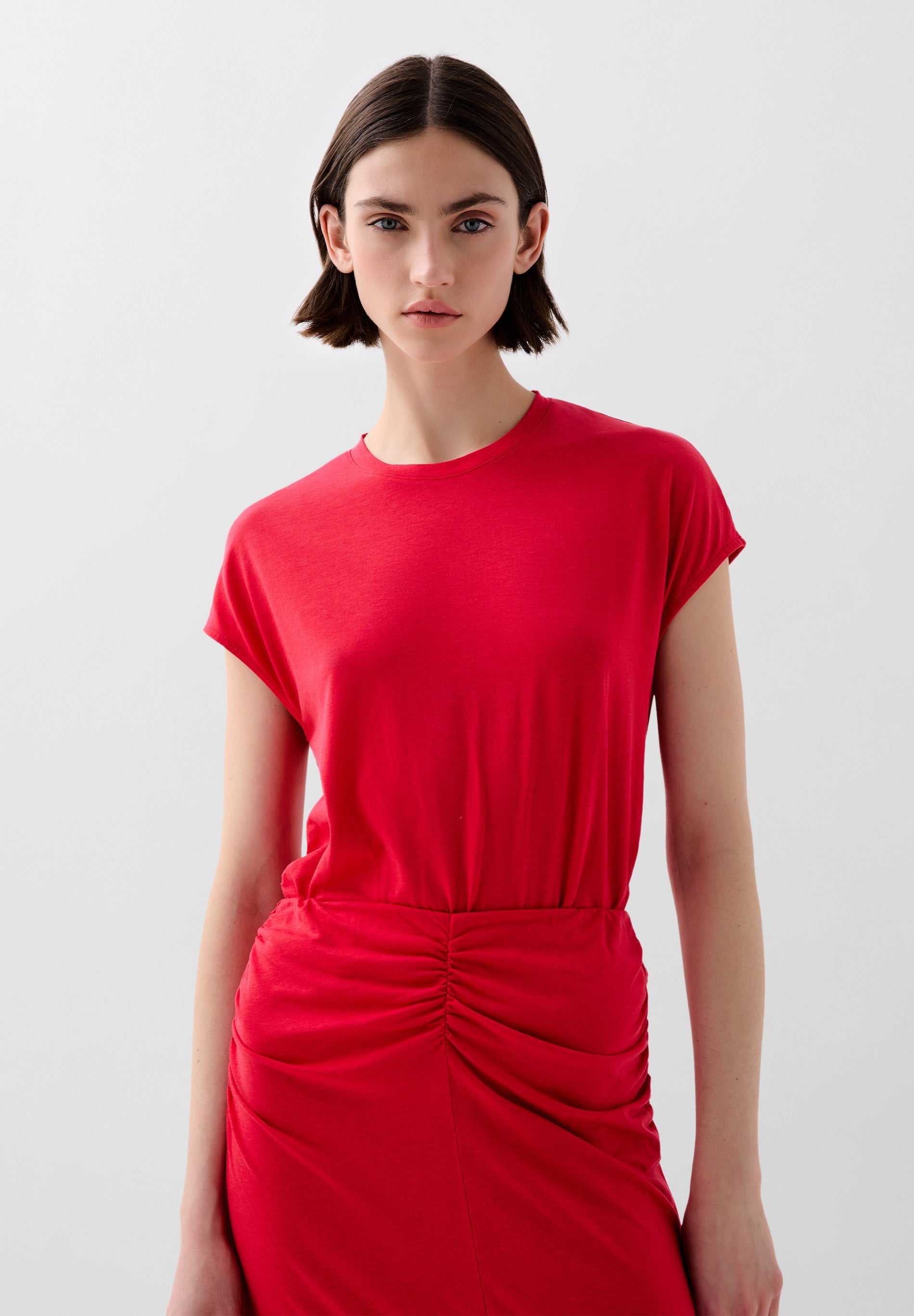 T-SHIRT WITH SIDE GATHERING