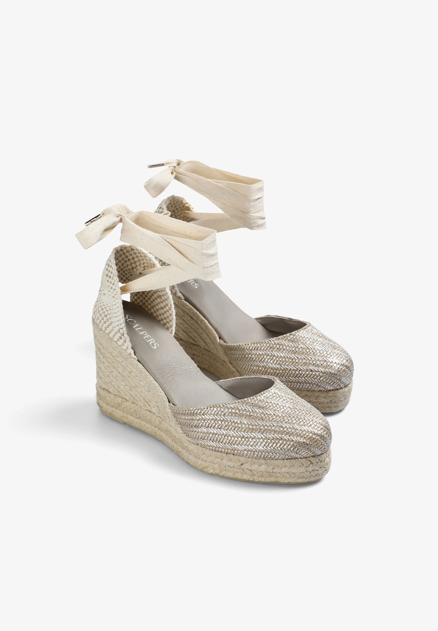 METAL WEDGE ESPADRILLES