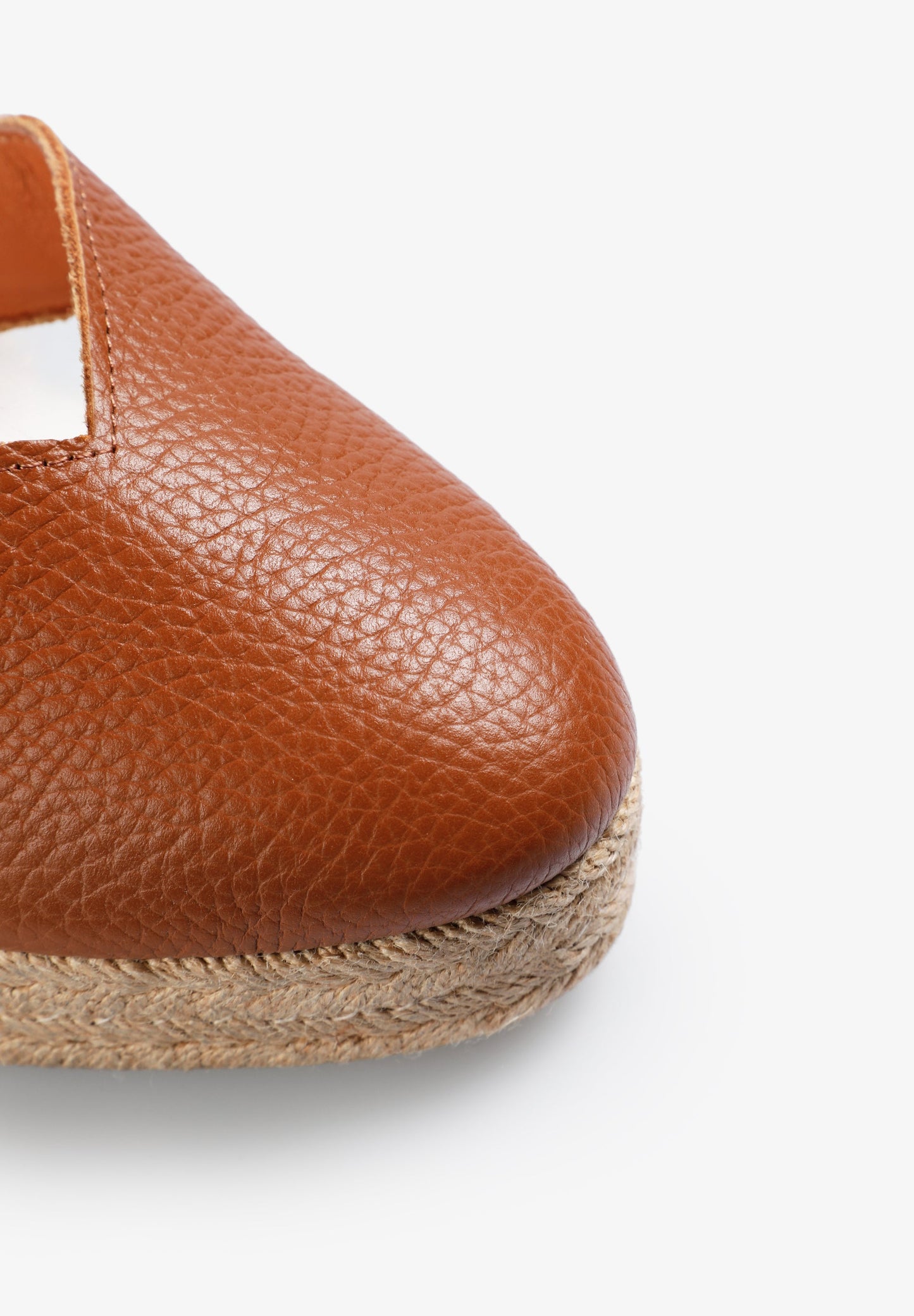 LEATHER WEDGE ESPADRILLES