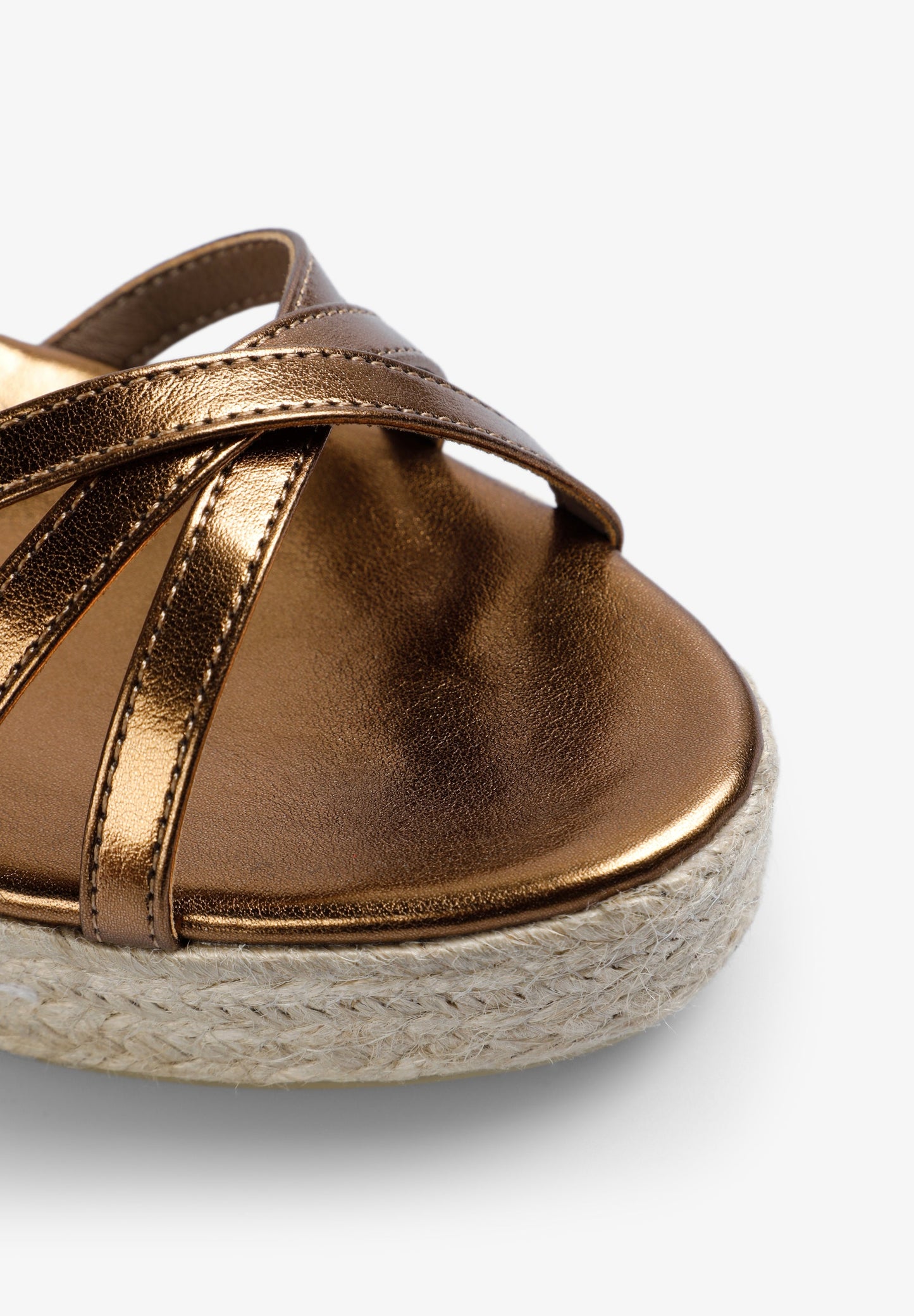 METALLIC YUTE WEDGE SANDAL