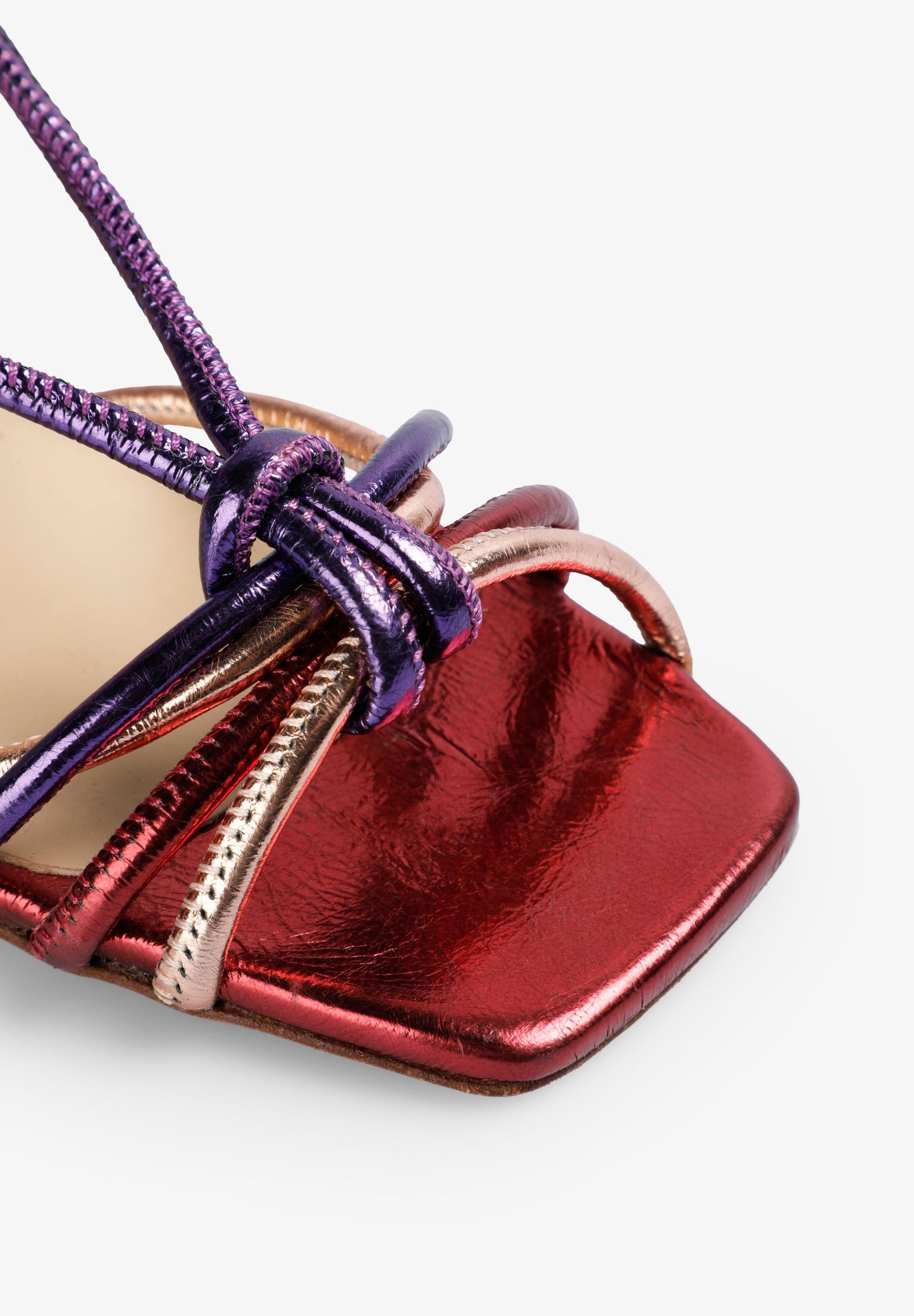 SANDALES TALON NŒUD MULTICOLORE