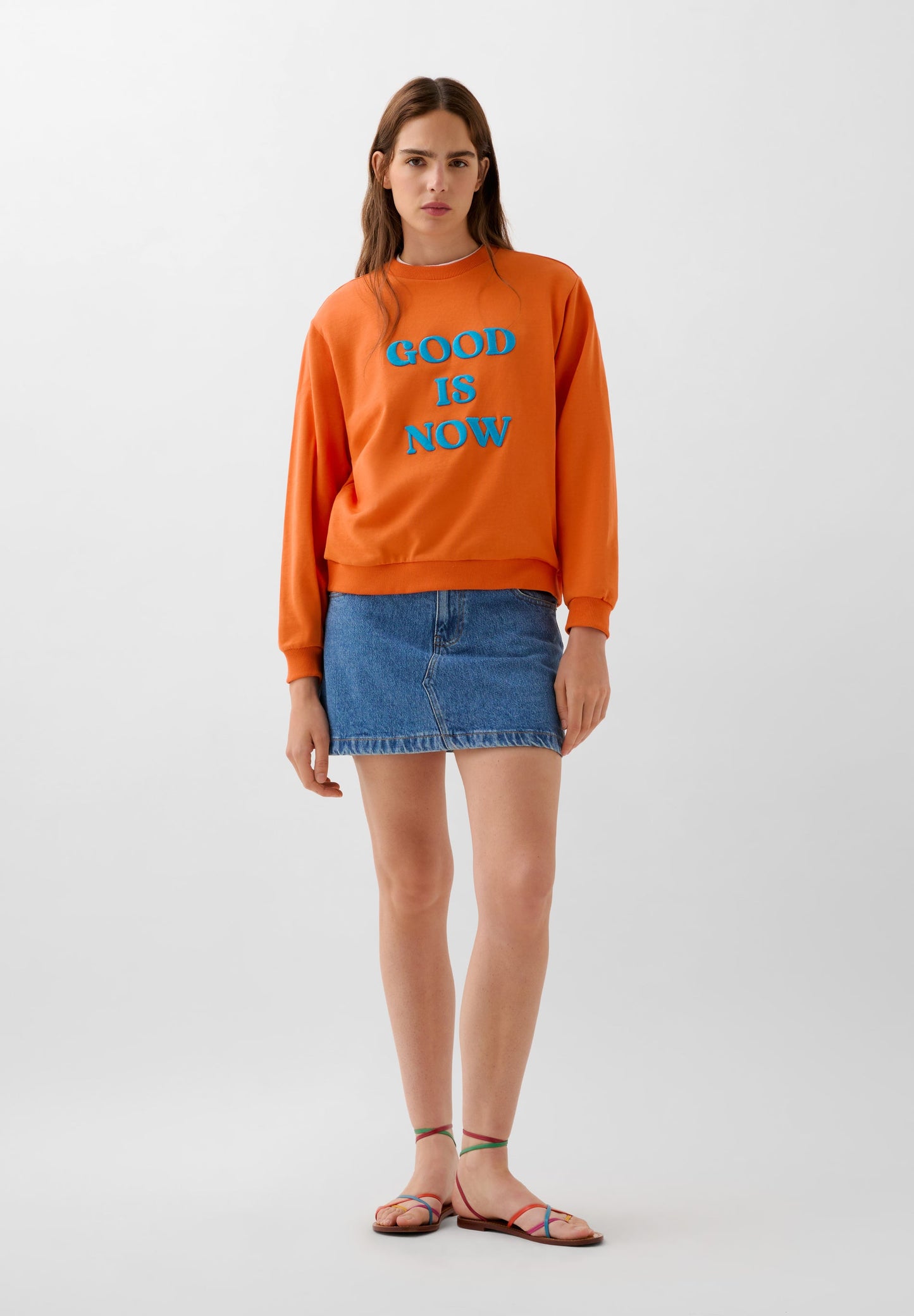SLOGAN PRINT SWEATSHIRT