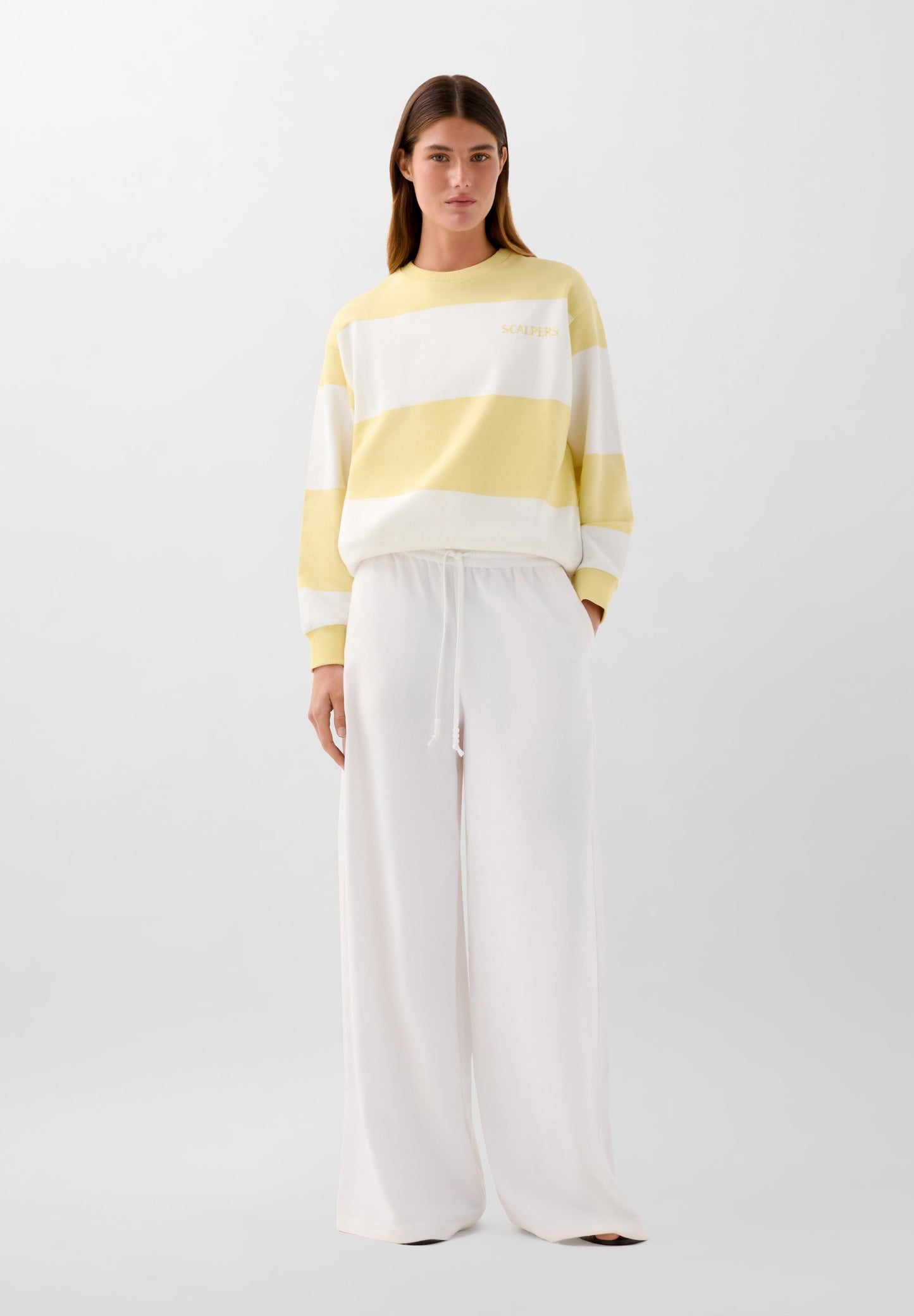 STRIPED SWEATSHIRT WITH EMBROIDERED LOGO