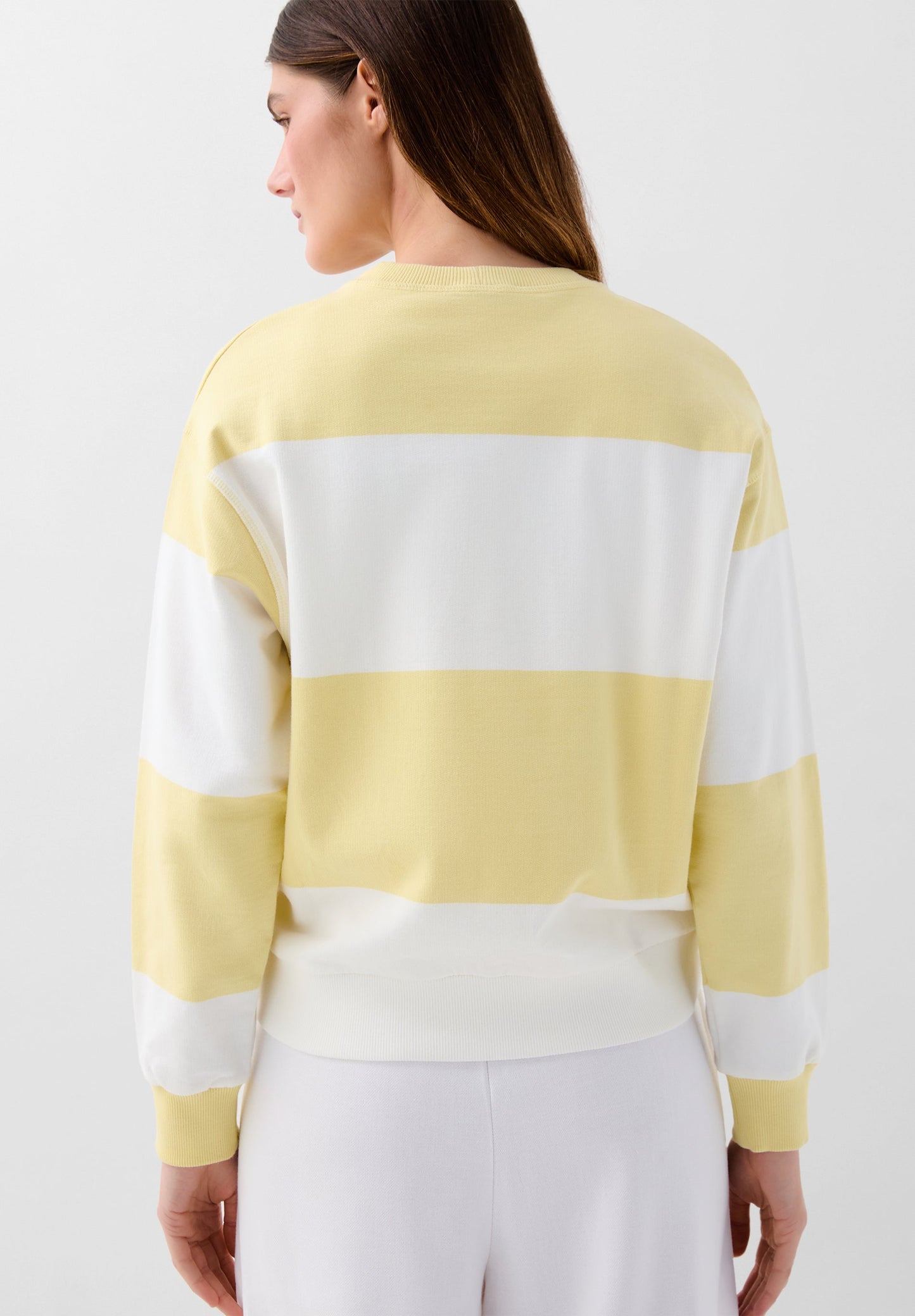 STRIPED SWEATSHIRT WITH EMBROIDERED LOGO