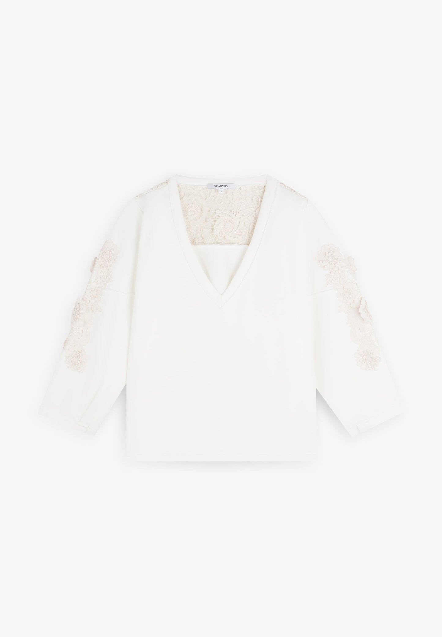 SC GUIPURE V-NECK SWEATER