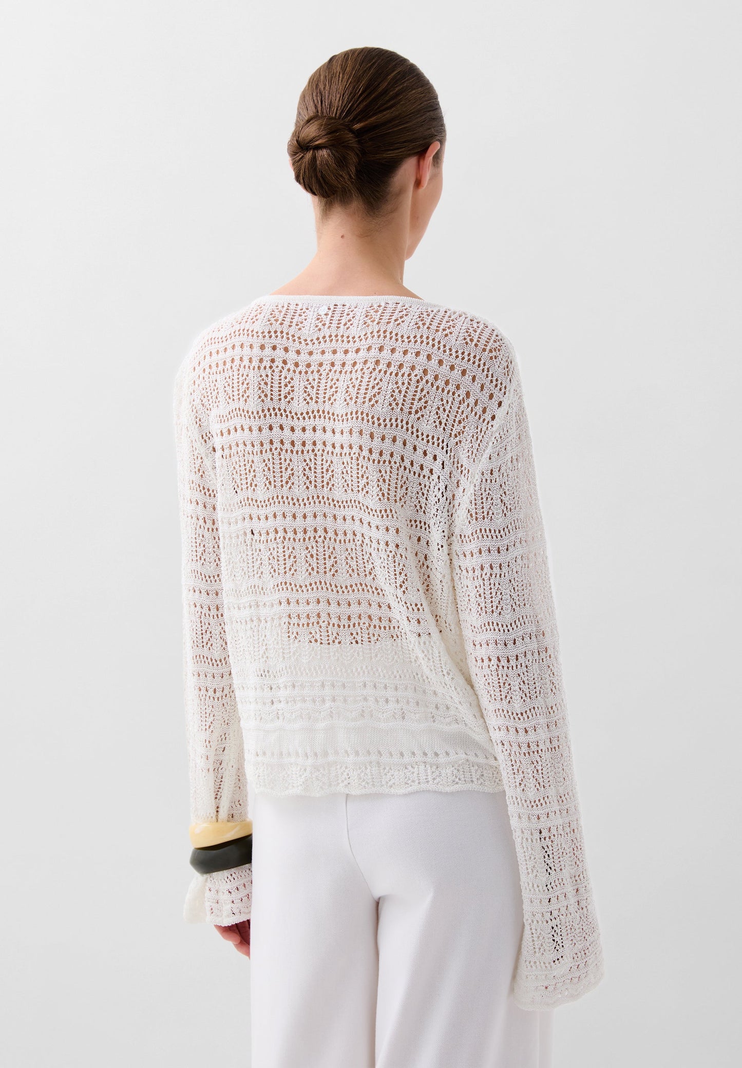 RUCHED KNIT SWEATER
