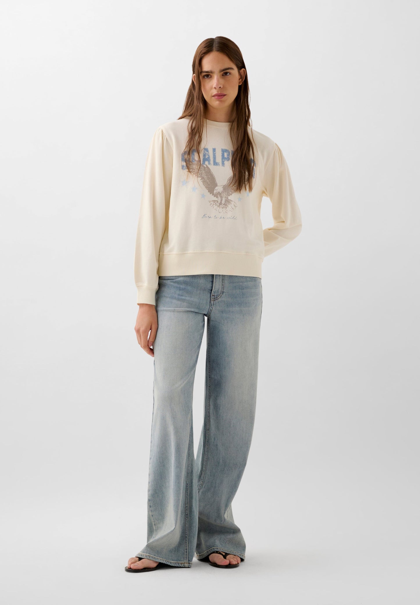 SWEATSHIRT WITH FADED PRINT
