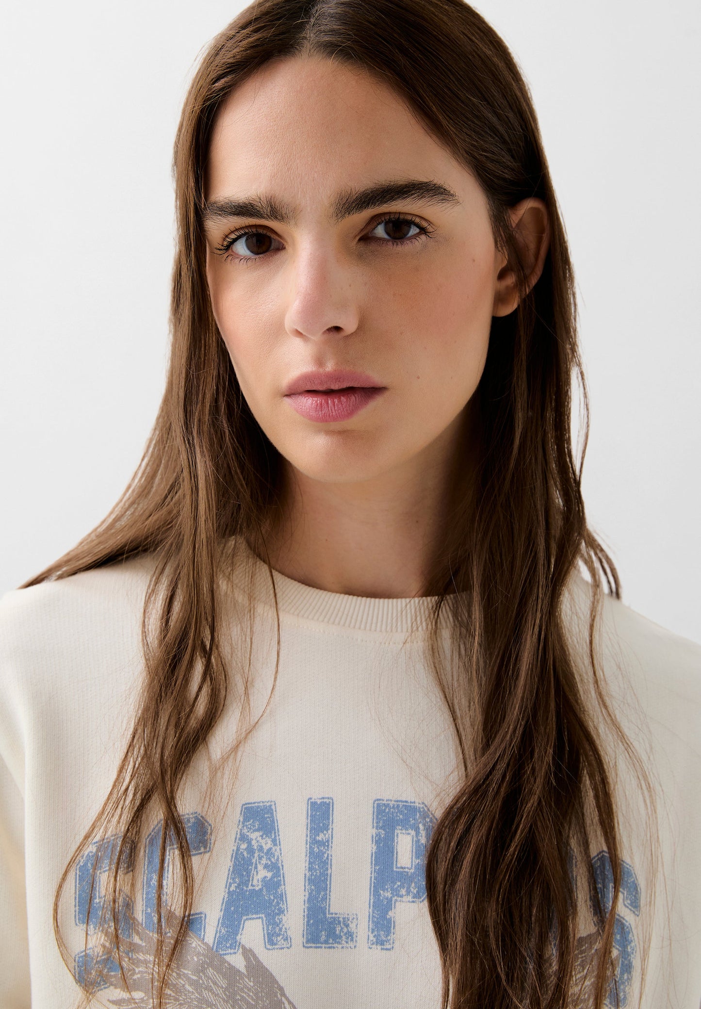 SWEATSHIRT WITH FADED PRINT
