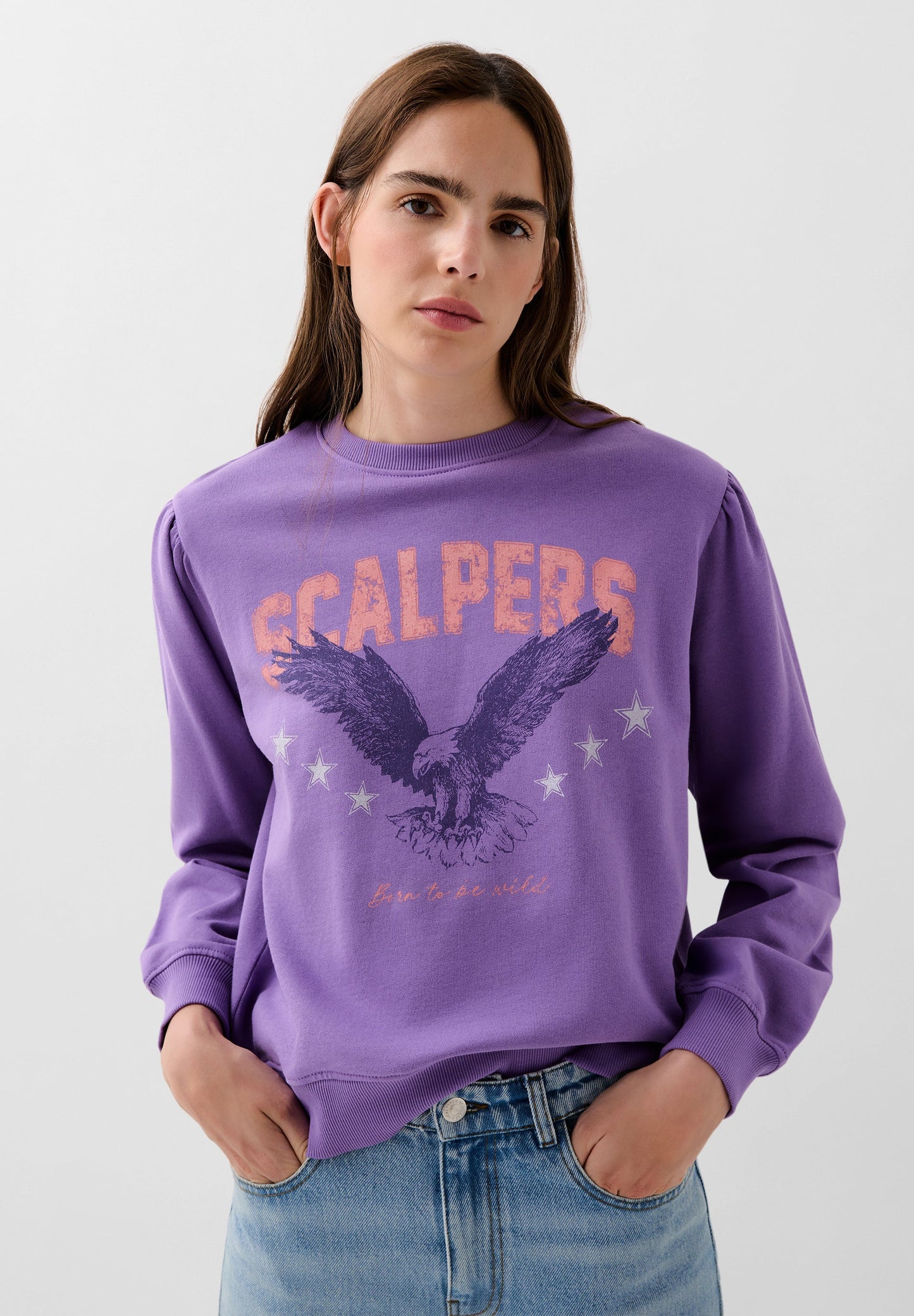 SWEATSHIRT WITH FADED PRINT