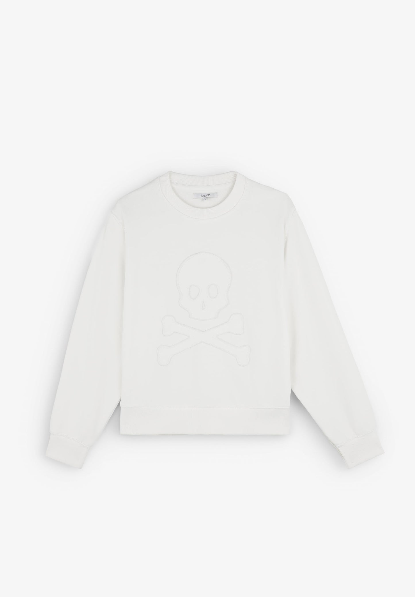 SWEATSHIRT WITH FRONT RAISED SKULL
