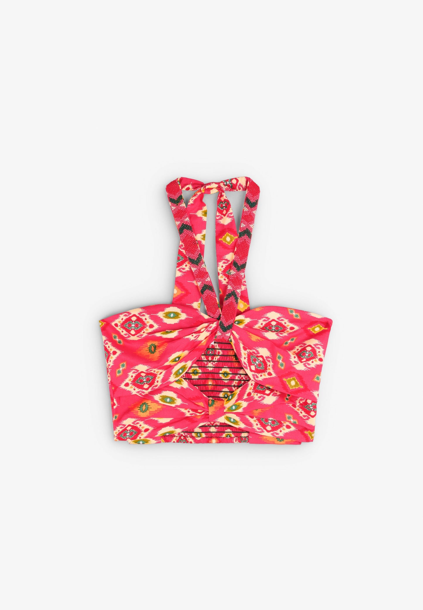 TOP IMPRIMÉ ETHNIQUE PERLES