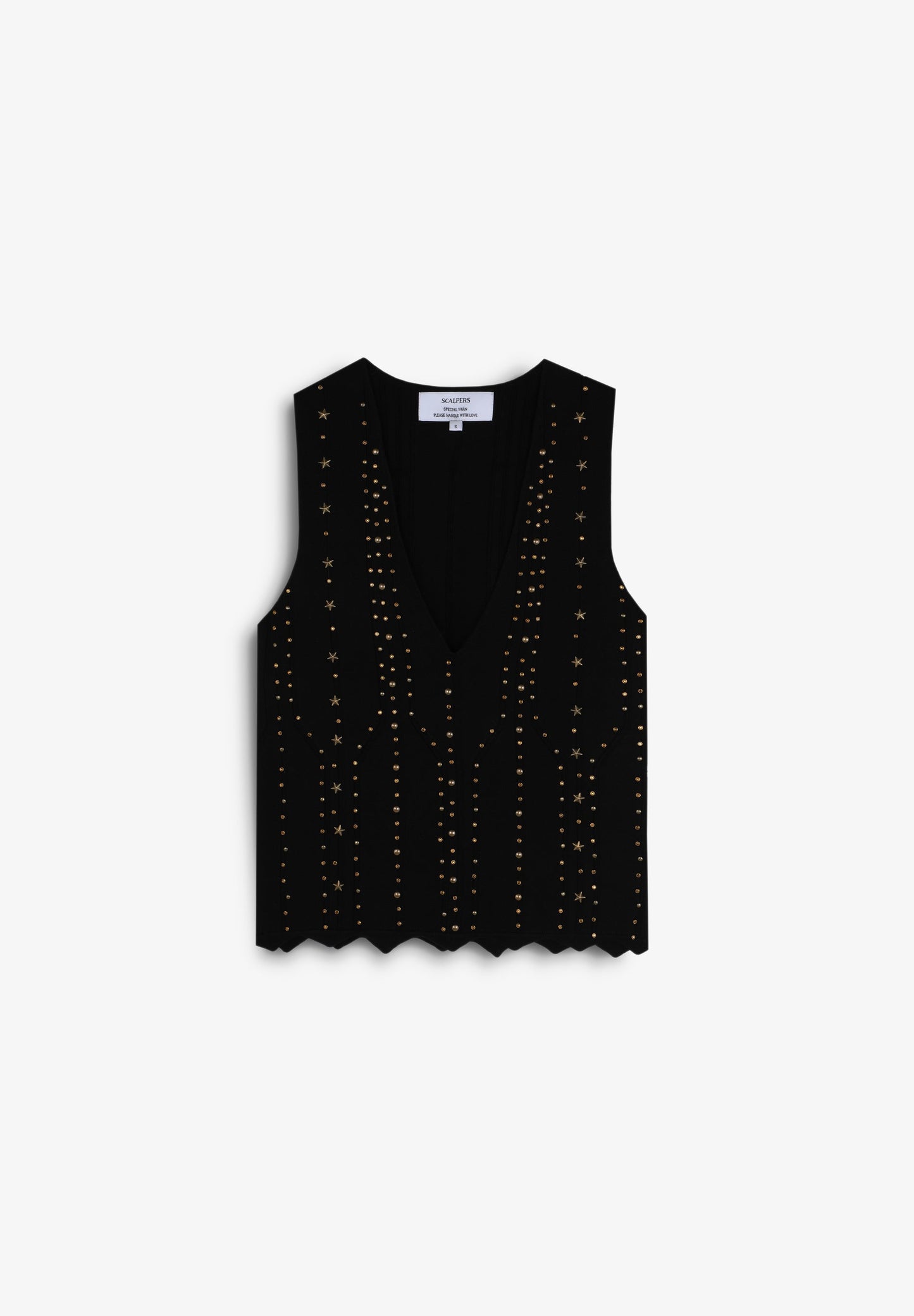 KNIT TOP WITH SEQUINNED DETAIL