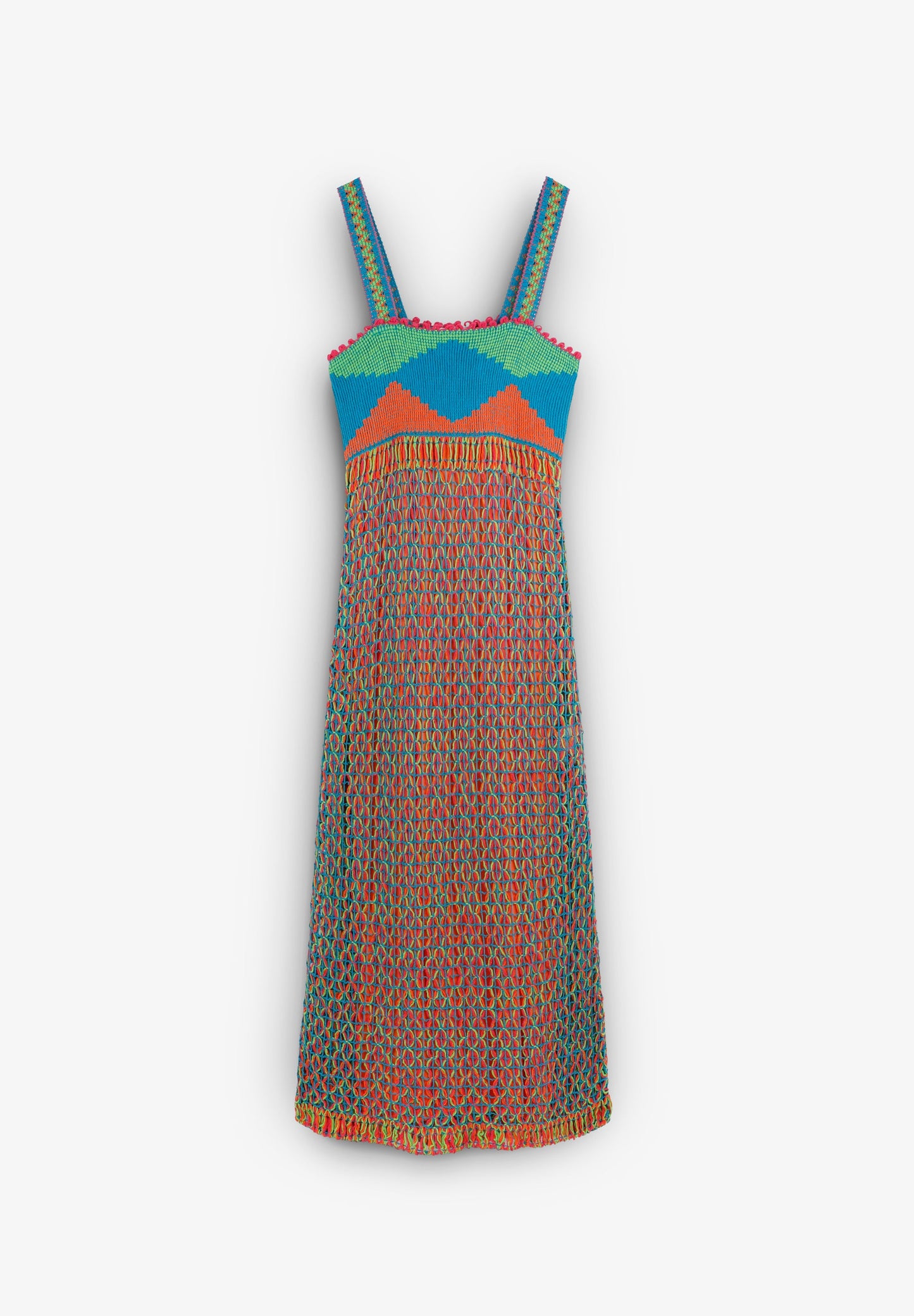 MULTICOLOURED CROCHET DRESS
