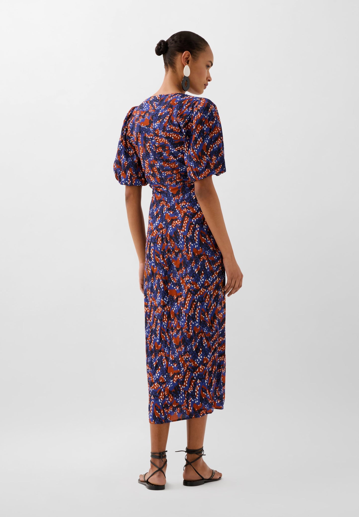 ROBE IMPRIMÉE FRONCÉE DEVANT