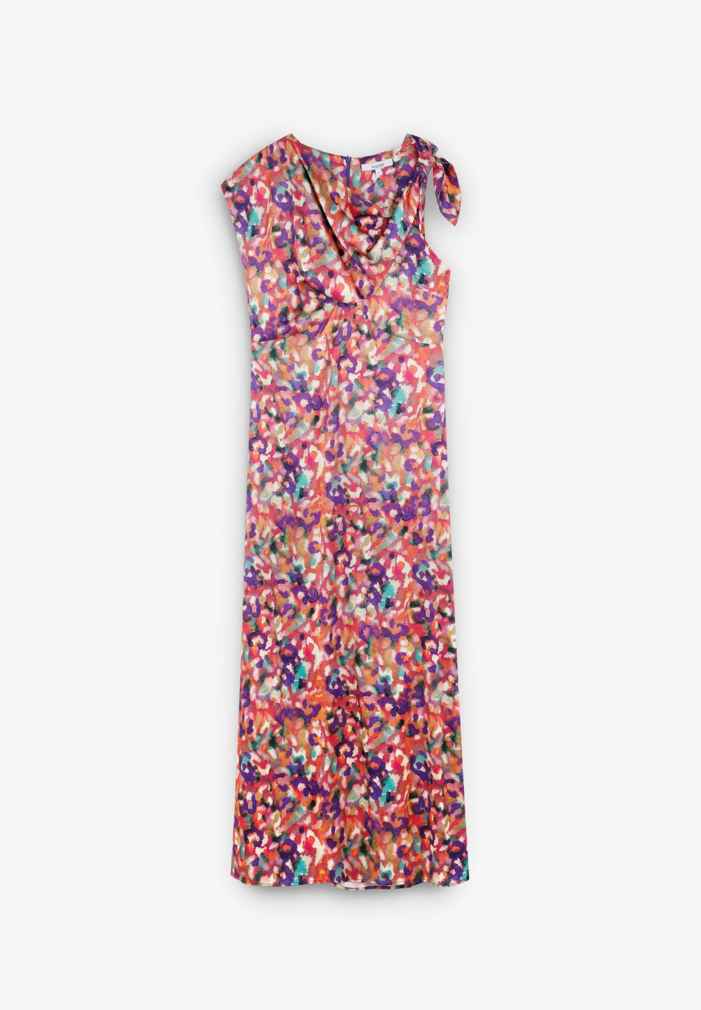 MIDI DRESS WITH NECKLINE DETAIL