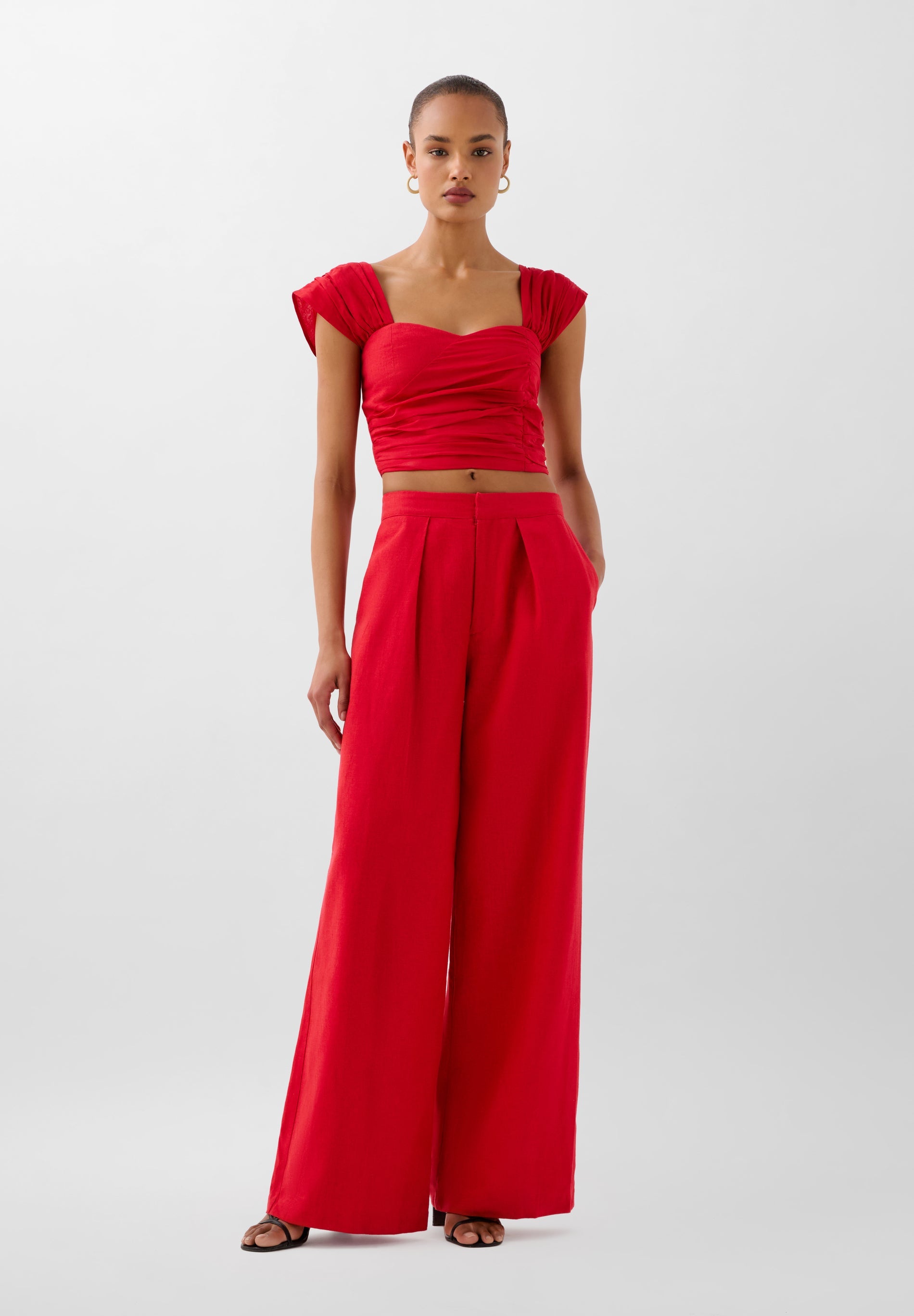 DART LINEN TROUSERS