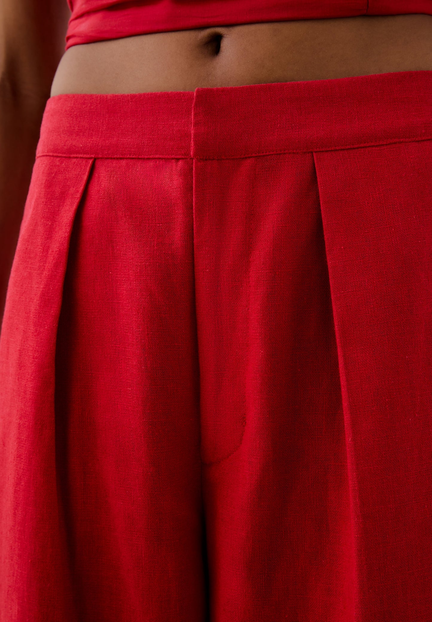 DART LINEN TROUSERS