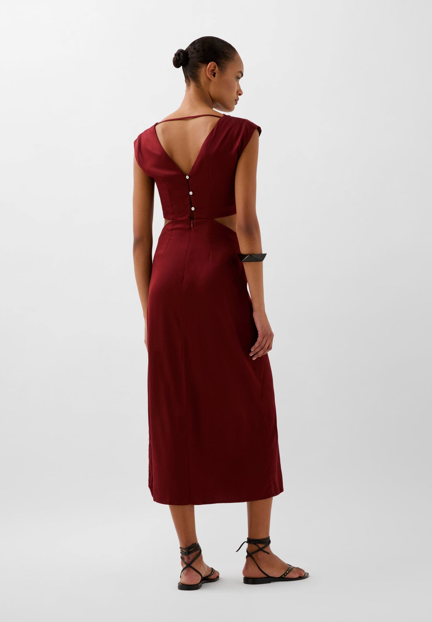 SATIN DRESS WITH SLITS