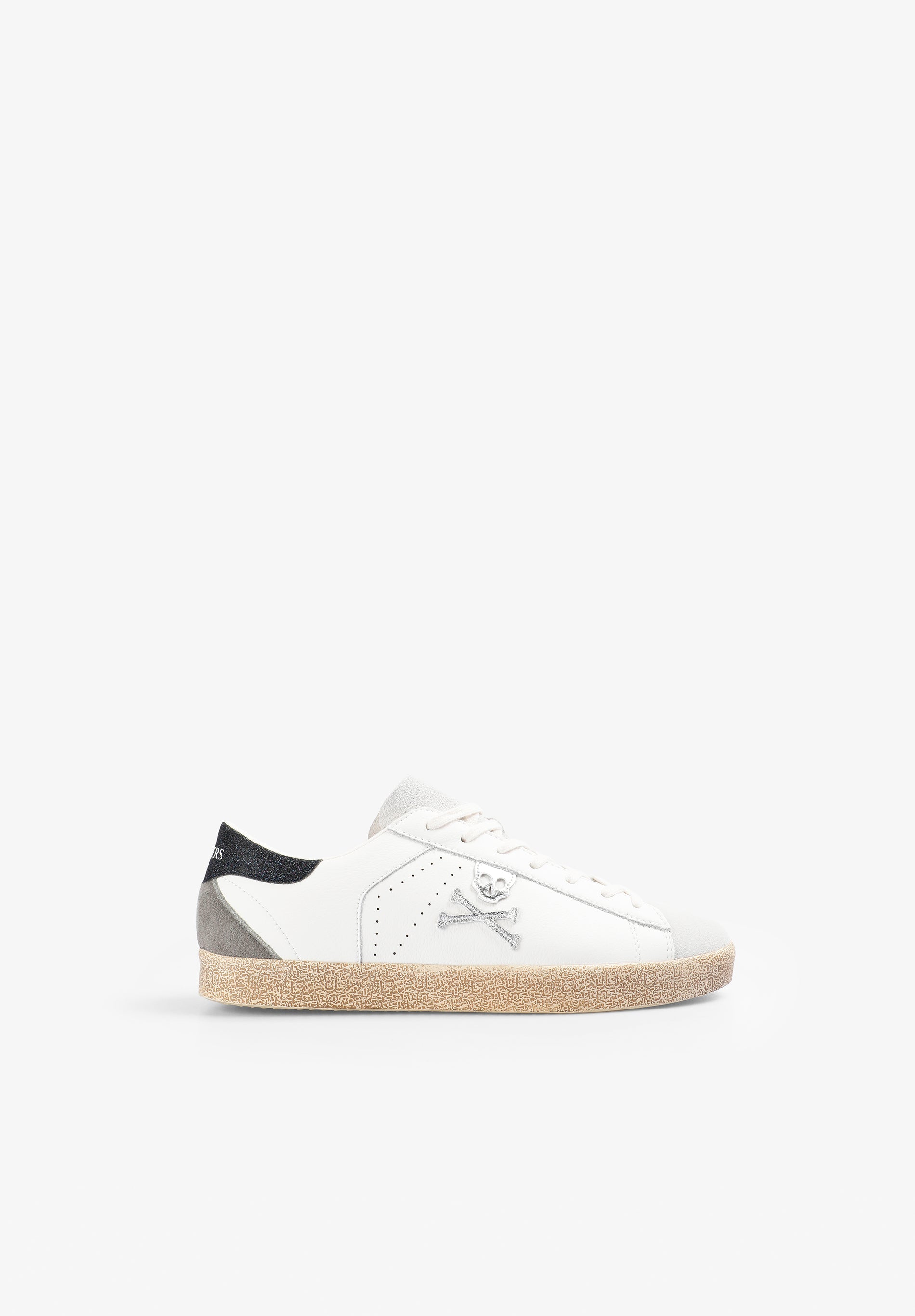 LOW TOP SNEAKERS WITH ANIMAL PRINT SKULL