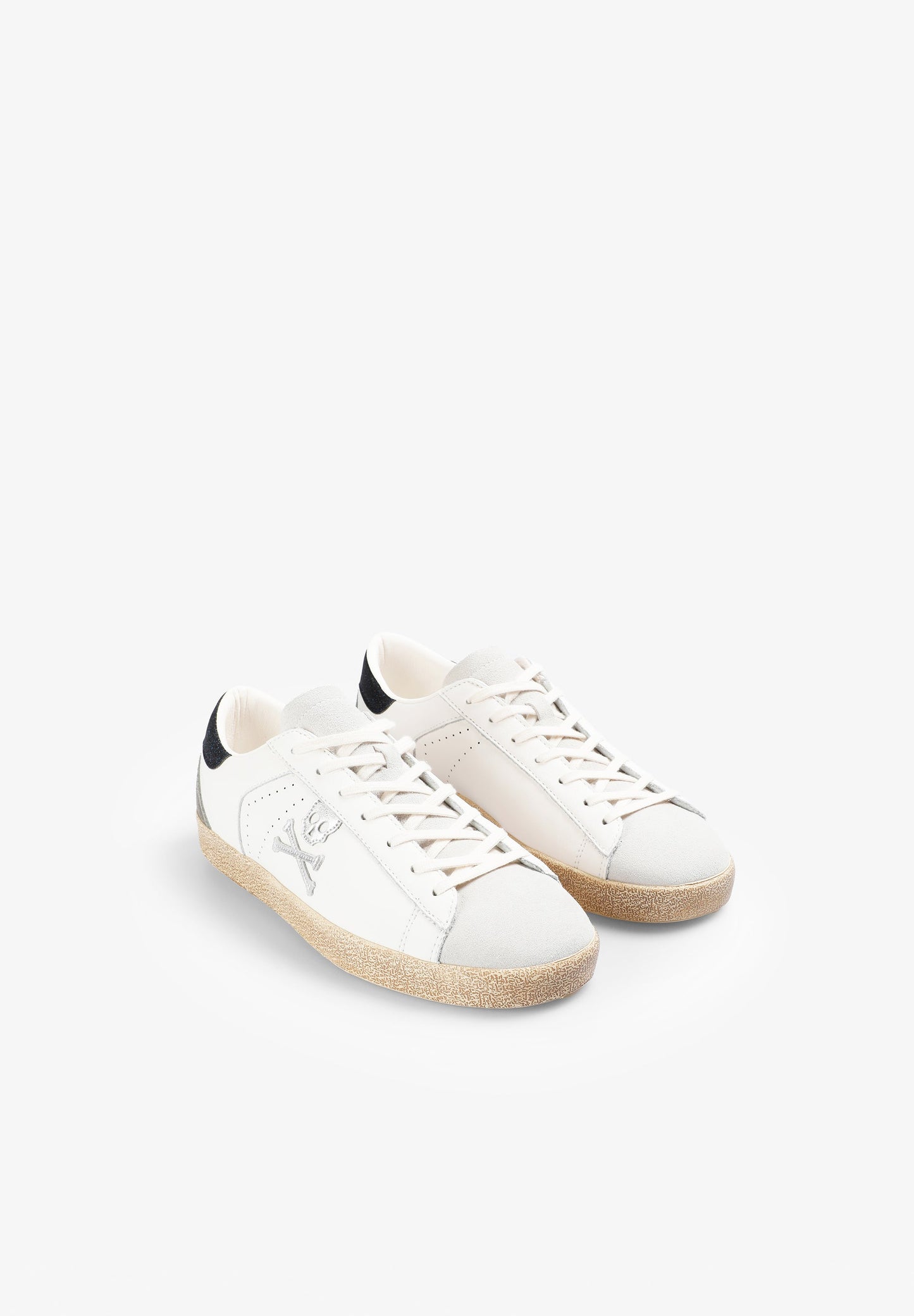 LOW TOP SNEAKERS WITH ANIMAL PRINT SKULL