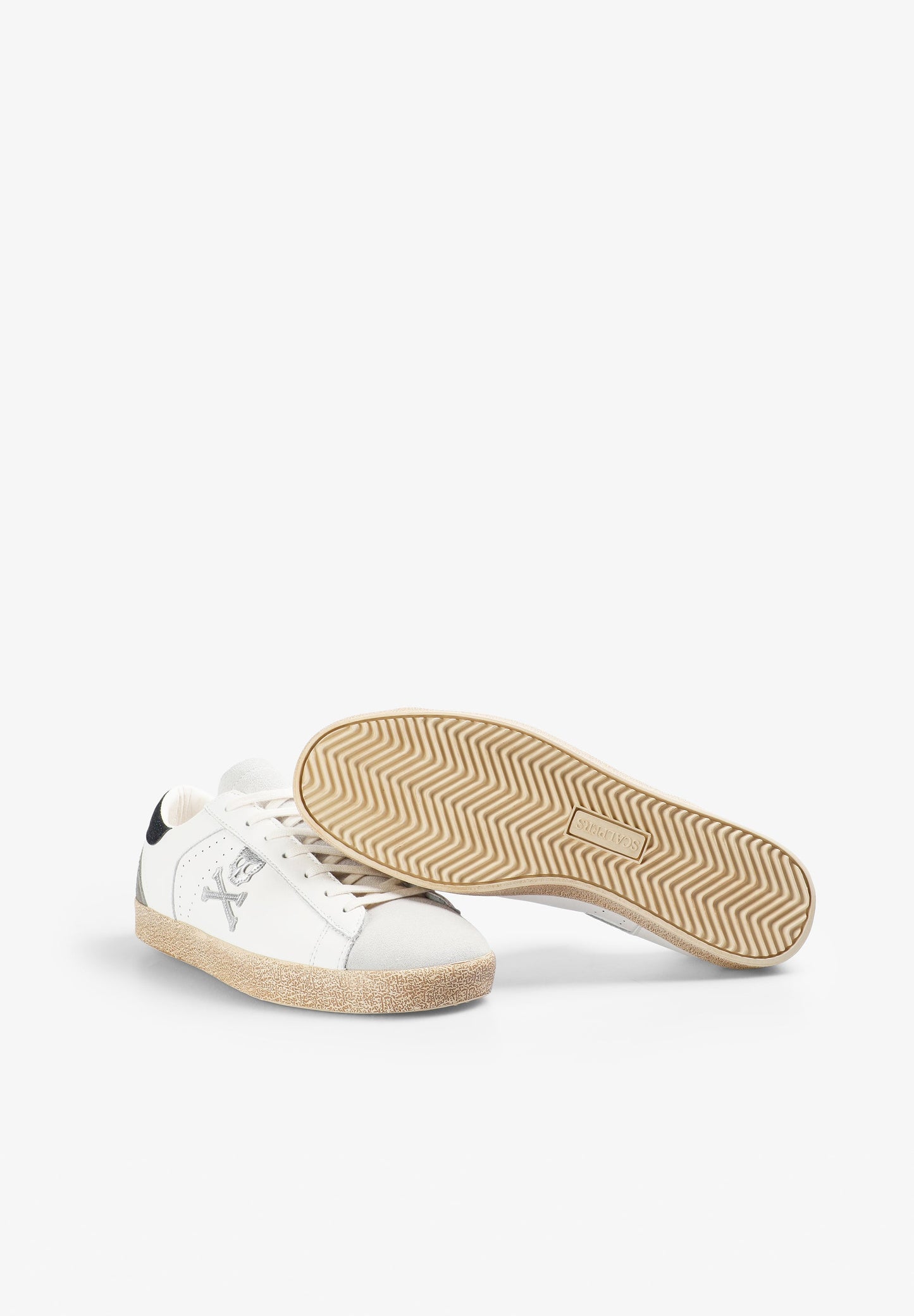 LOW TOP SNEAKERS WITH ANIMAL PRINT SKULL