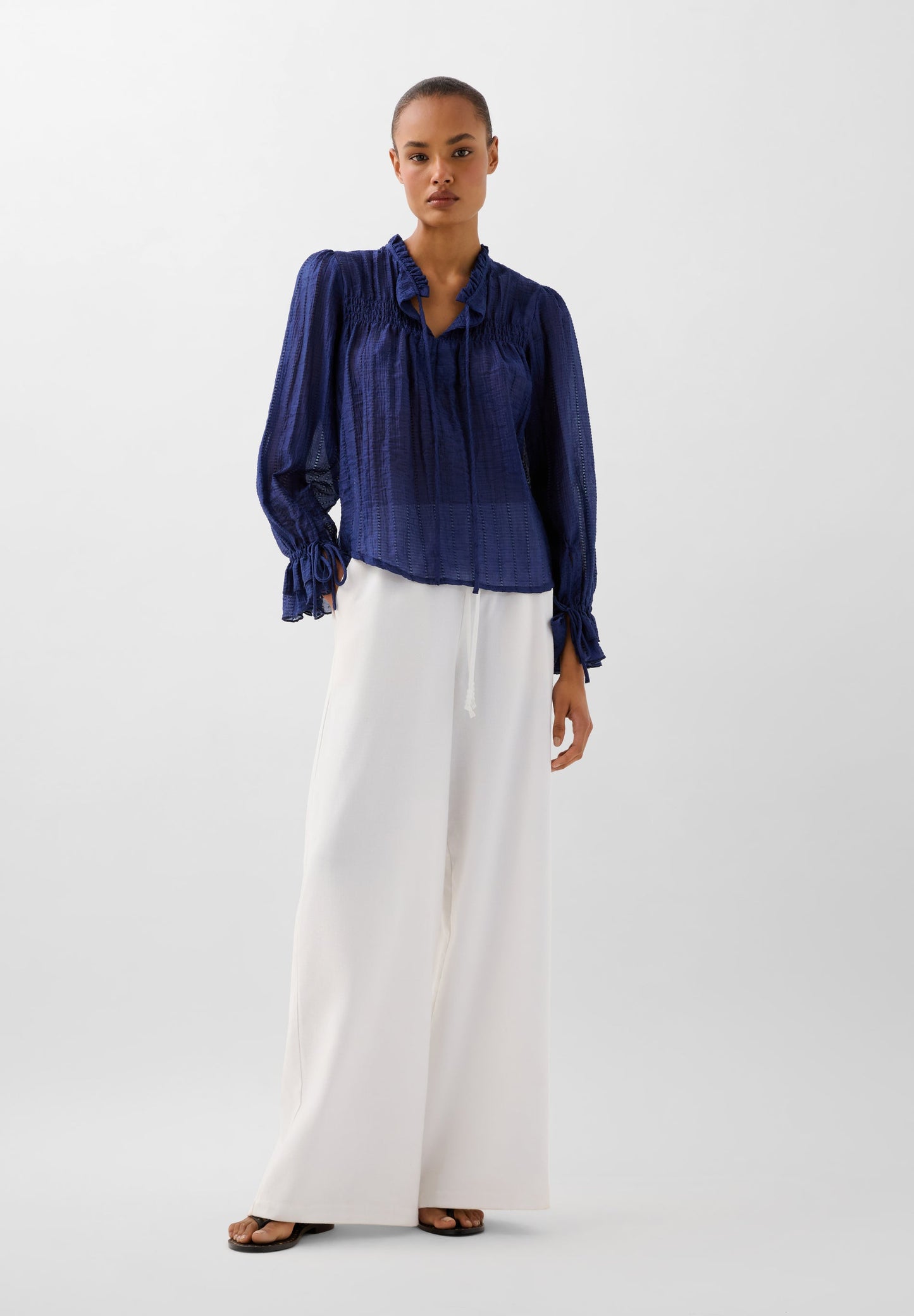 FLOWING BLOUSE WITH DETAILS