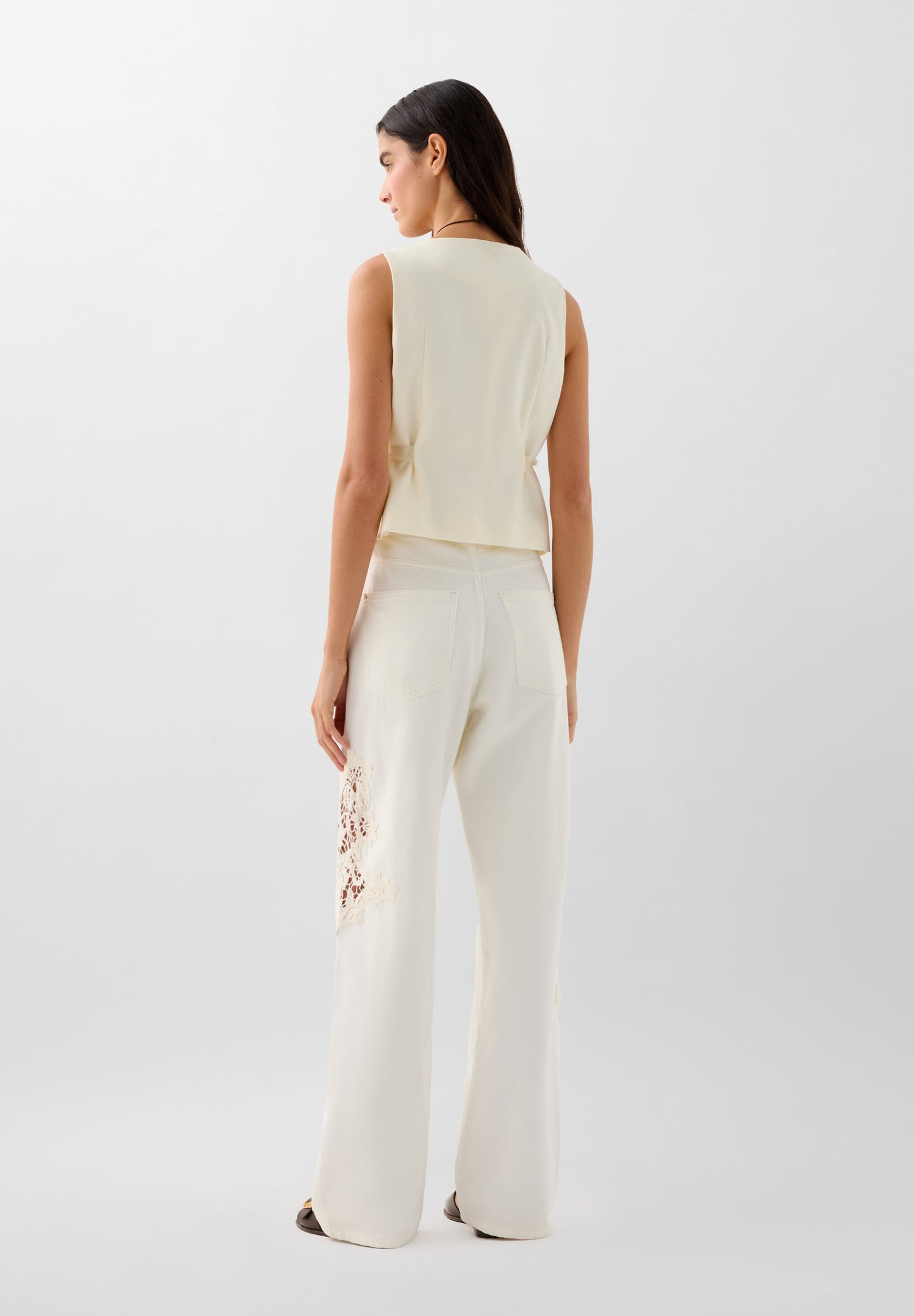 PANTALON EN DENIM À PATCHS SCGUIPOUR