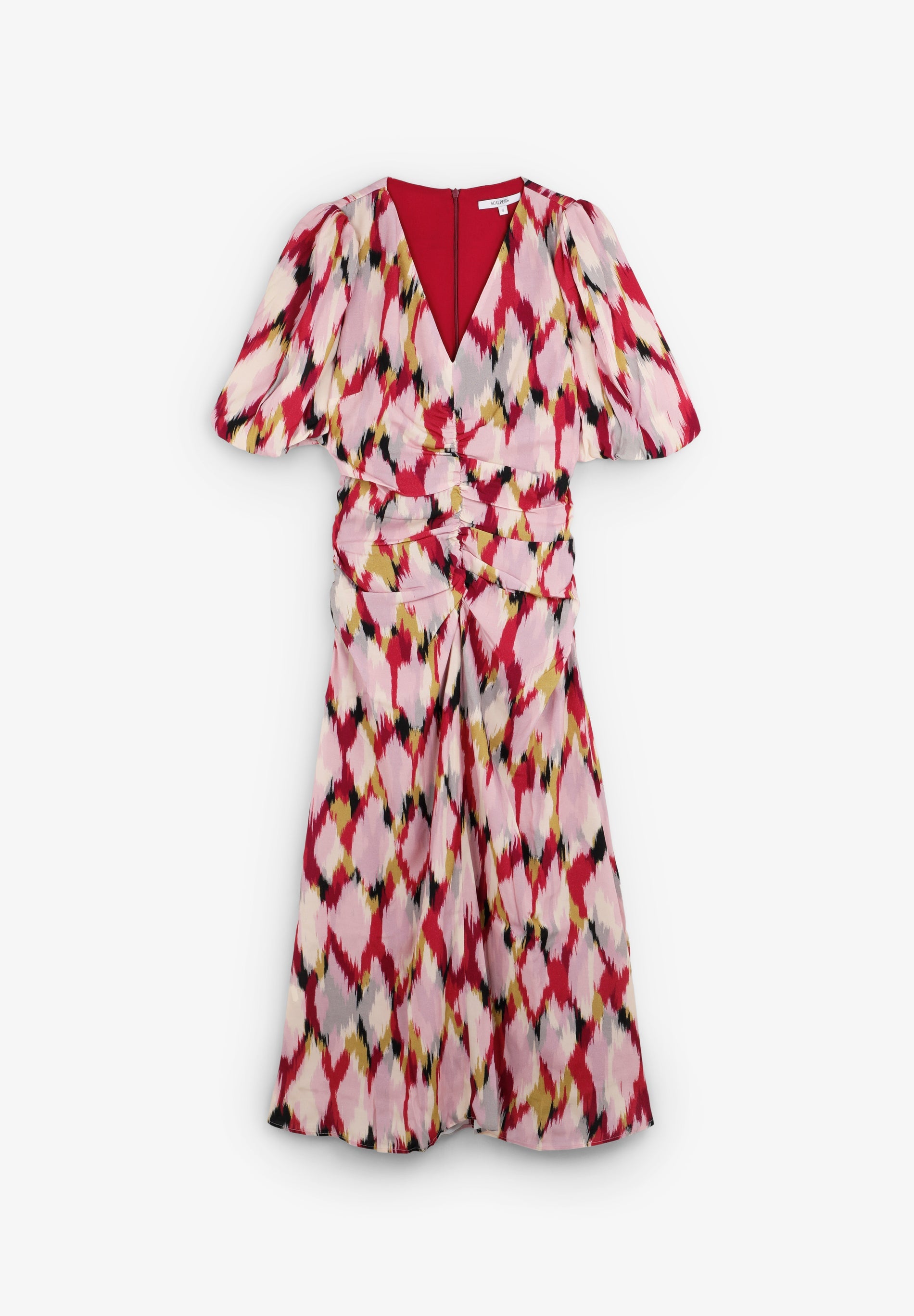 GATHERED PRINT DRESS
