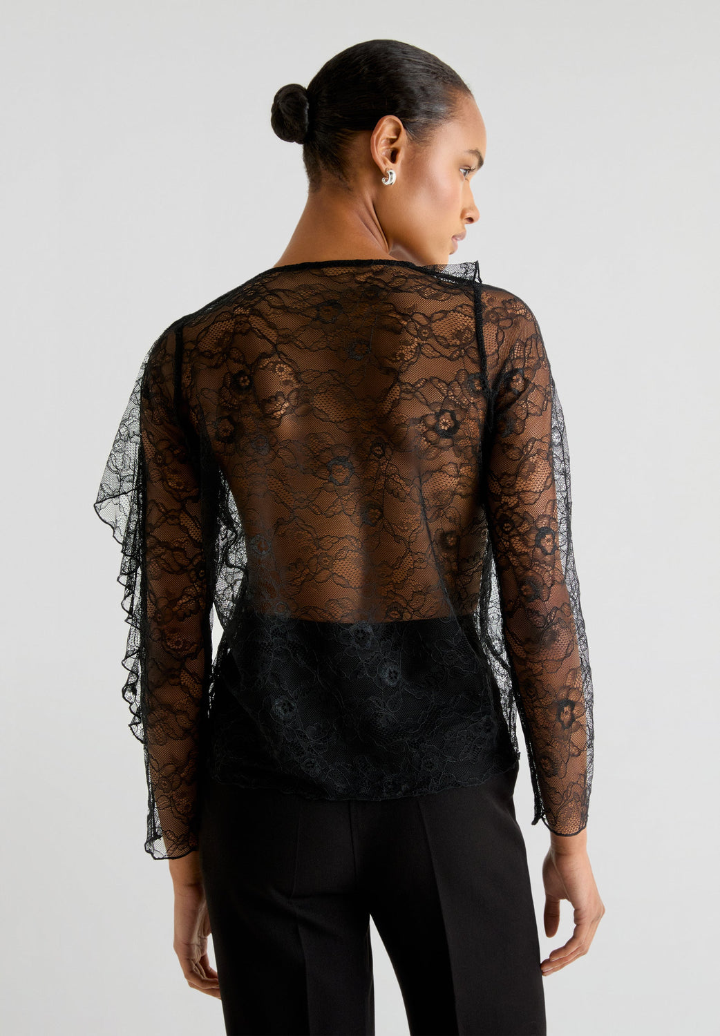 BLUSA ENCAJE VOLANTES - Scalpers
