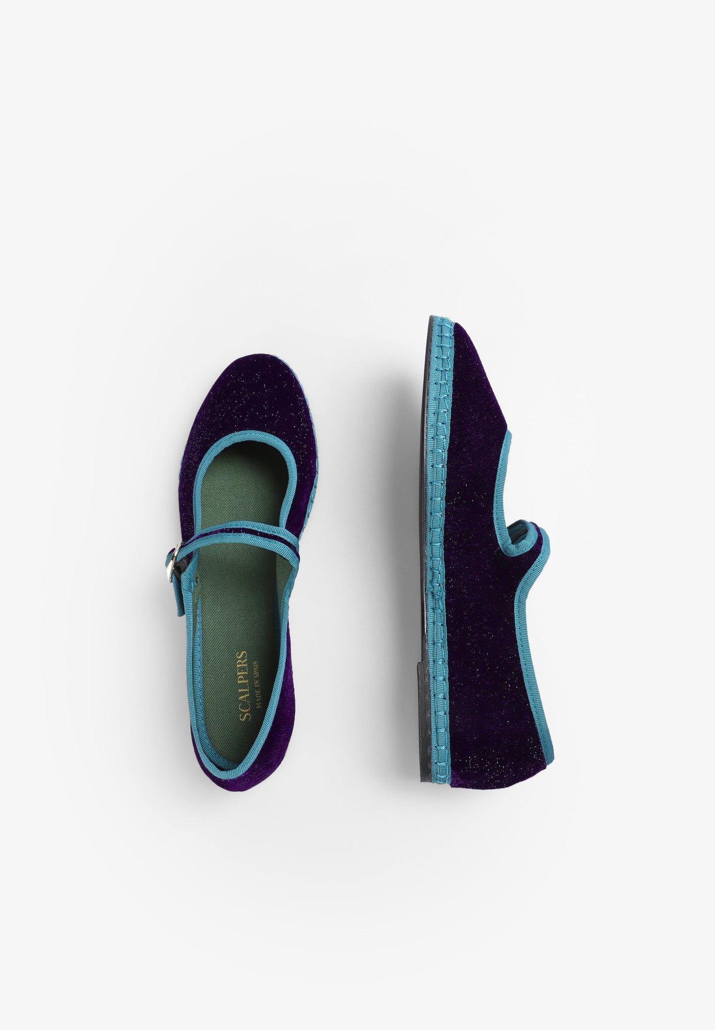 VELVET SLIPPERS WITH BUCKLE