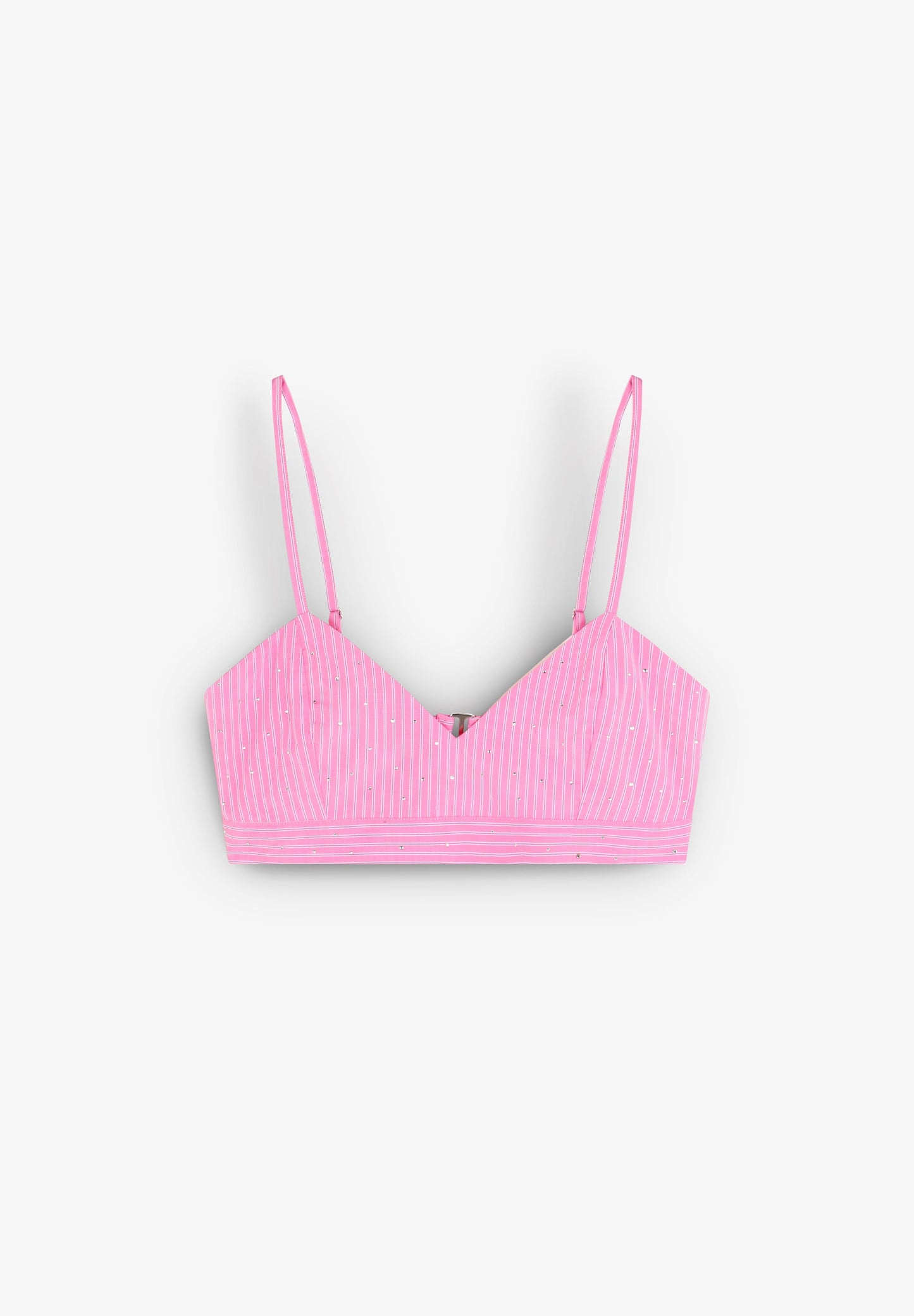 ENSEMBLE CHEMISE BRASSIÈRE RAYURES STRASS