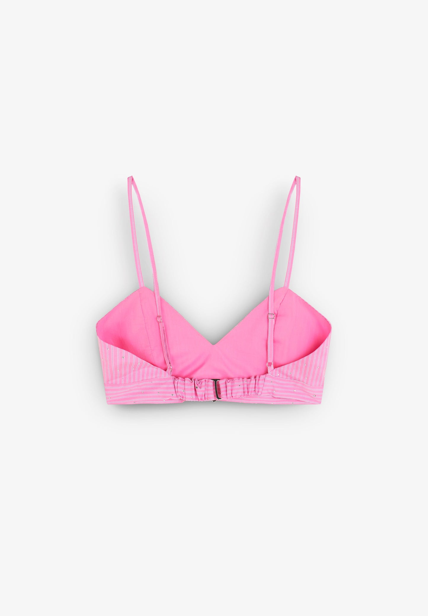 ENSEMBLE CHEMISE BRASSIÈRE RAYURES STRASS