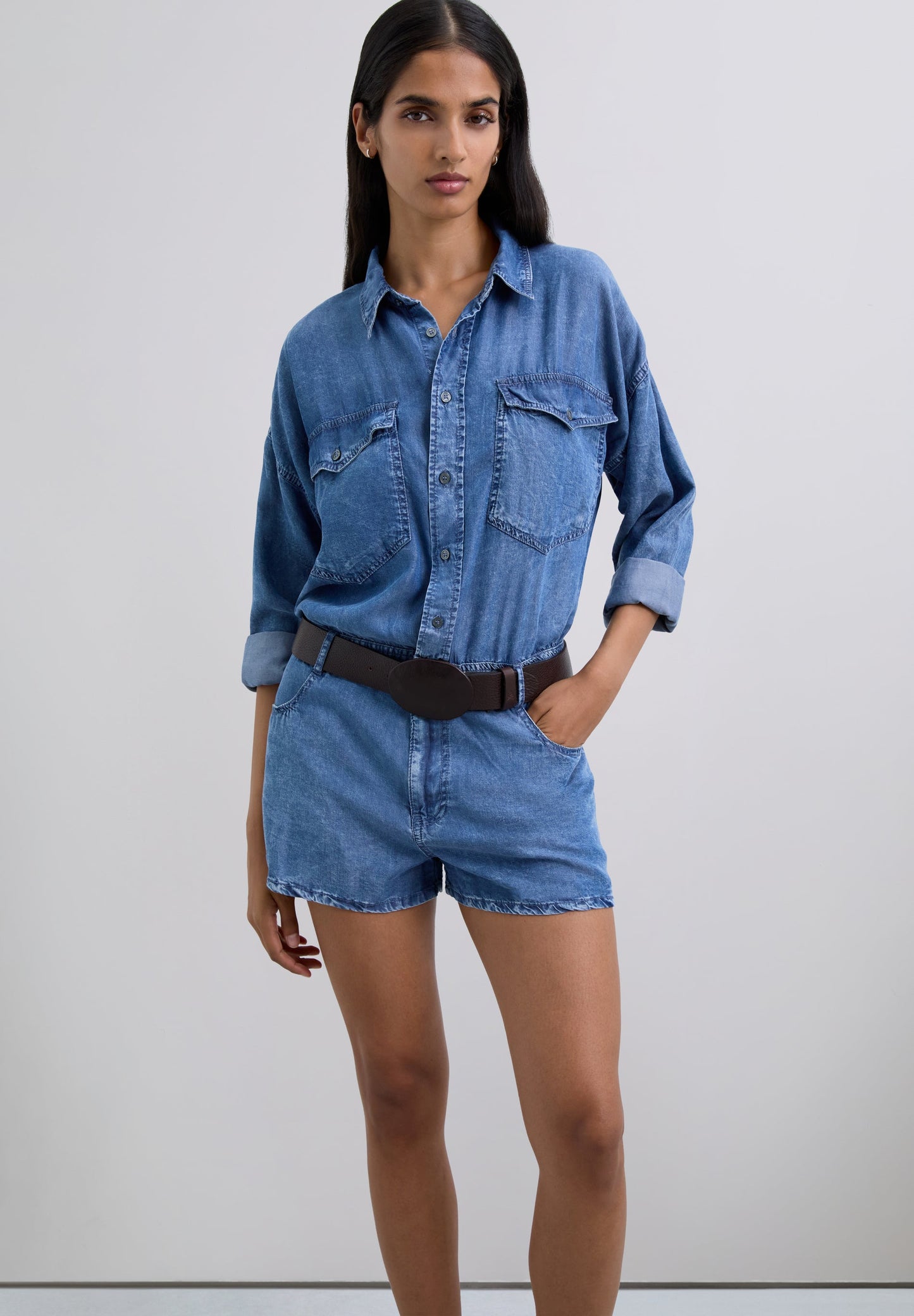 MONO CORTO EFECTO DENIM
