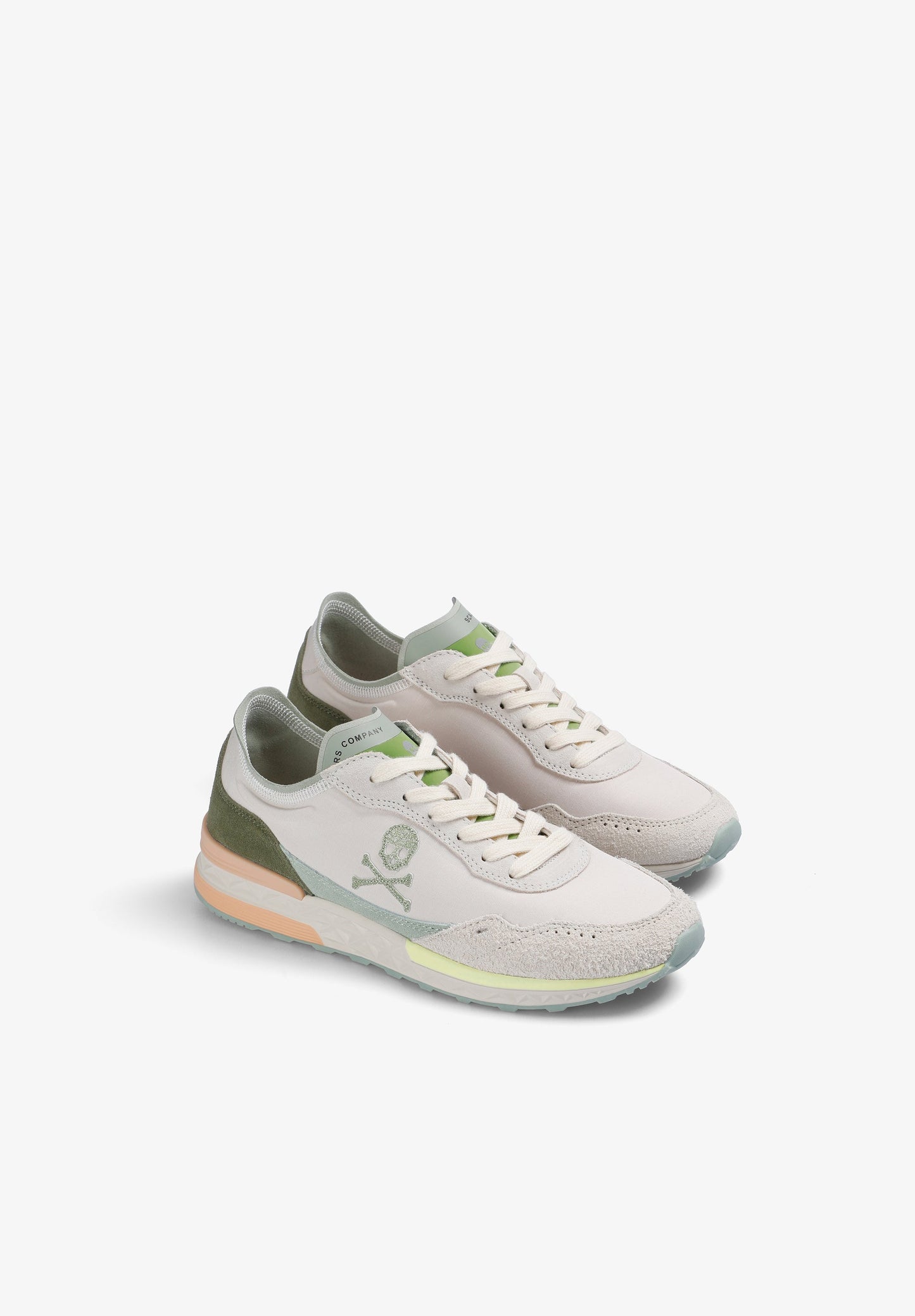 THREE-TONE SUEDE SNEAKERS