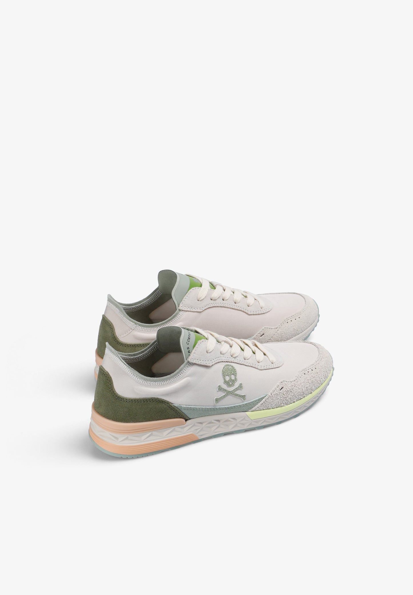 THREE-TONE SUEDE SNEAKERS