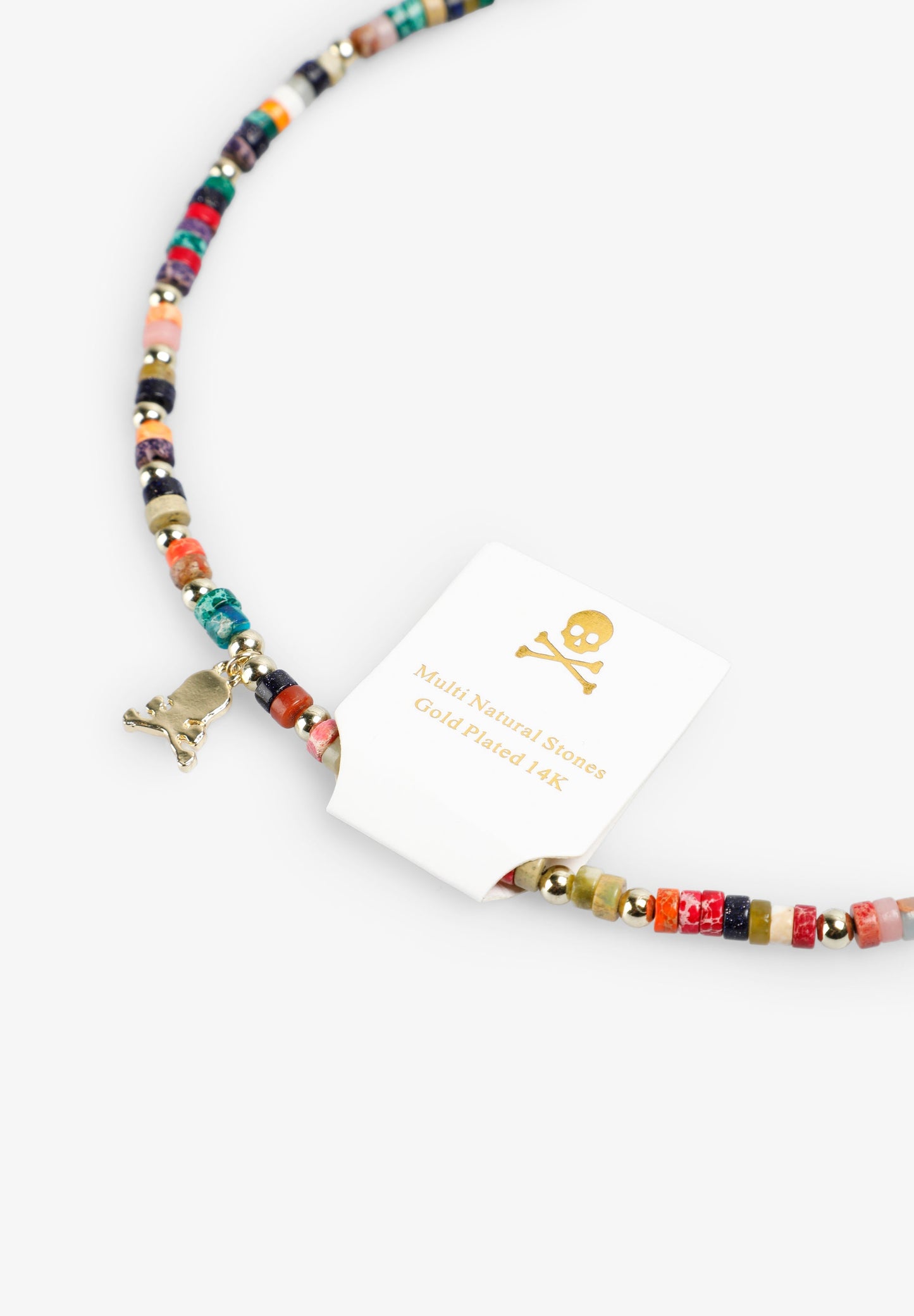 UNISKULL STONES L NECKLACE