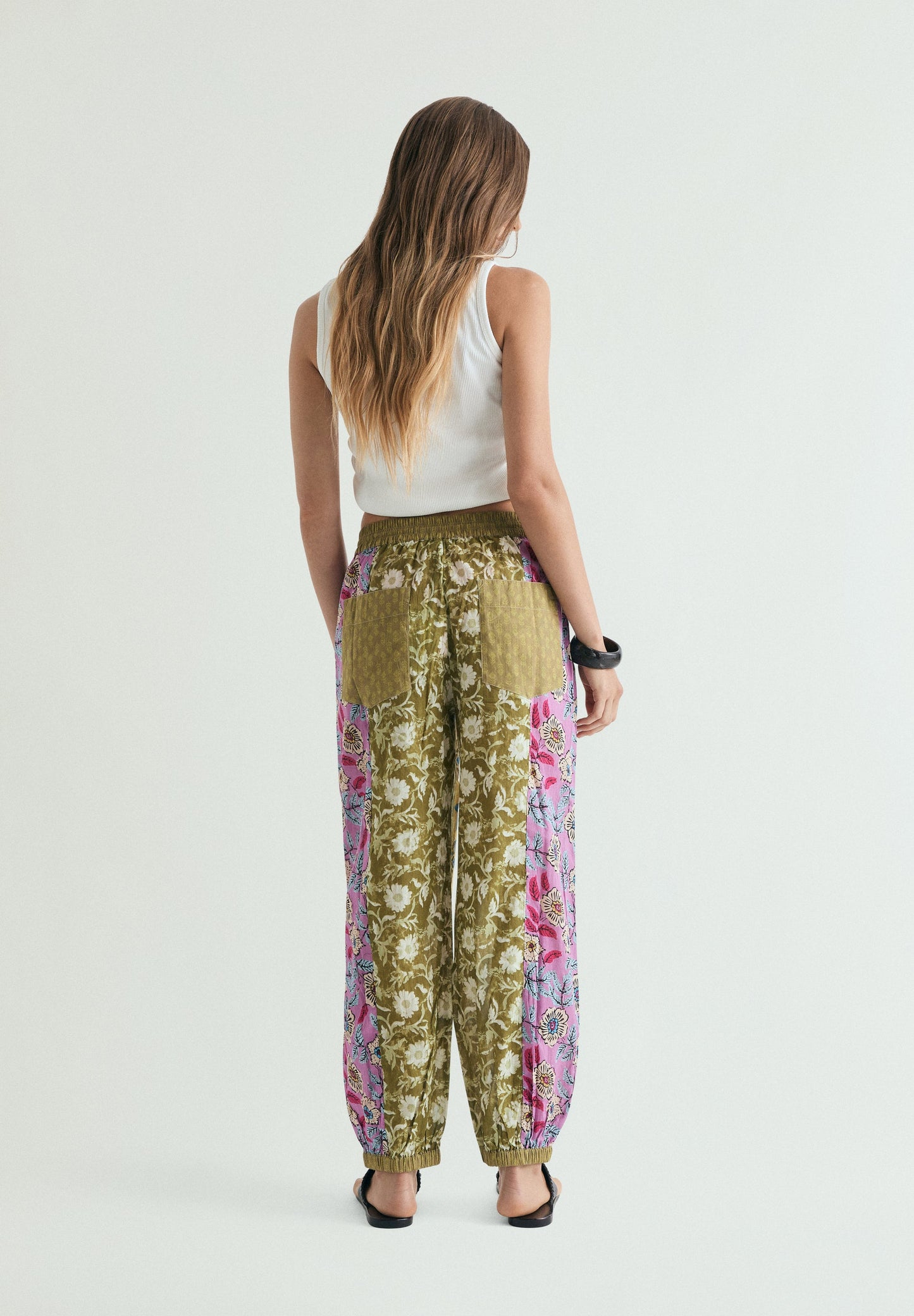 PATCHWORK BALLOON TROUSERS