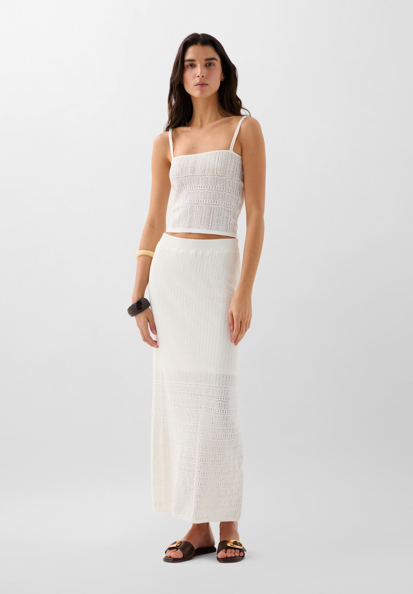 LONG POINTELLE SKIRT