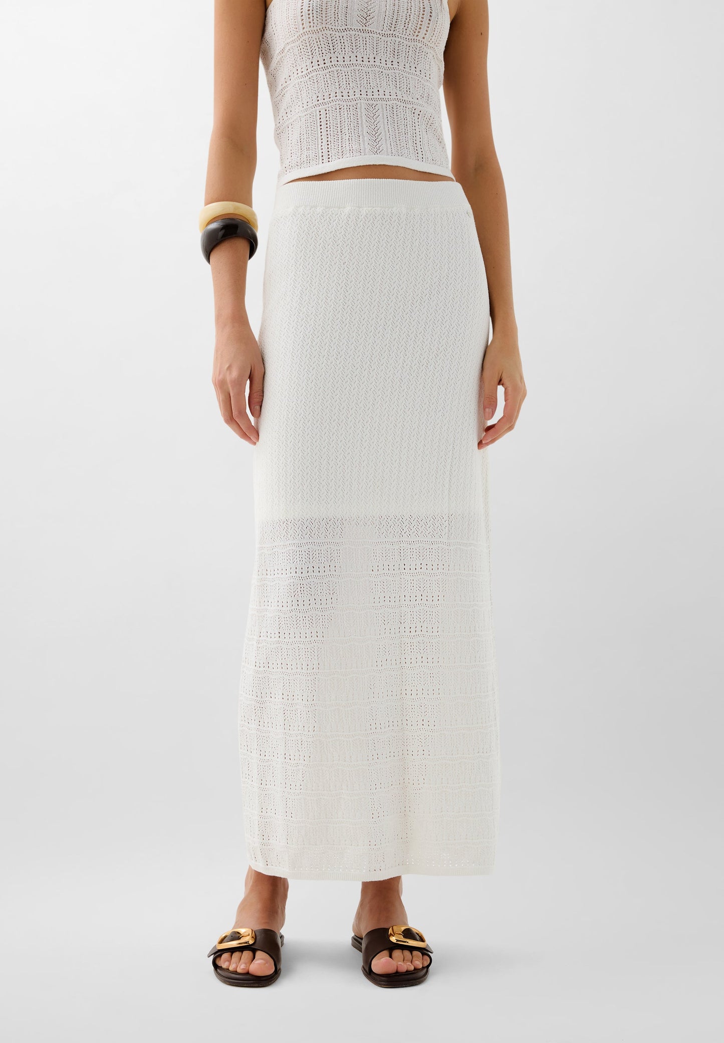 LONG POINTELLE SKIRT