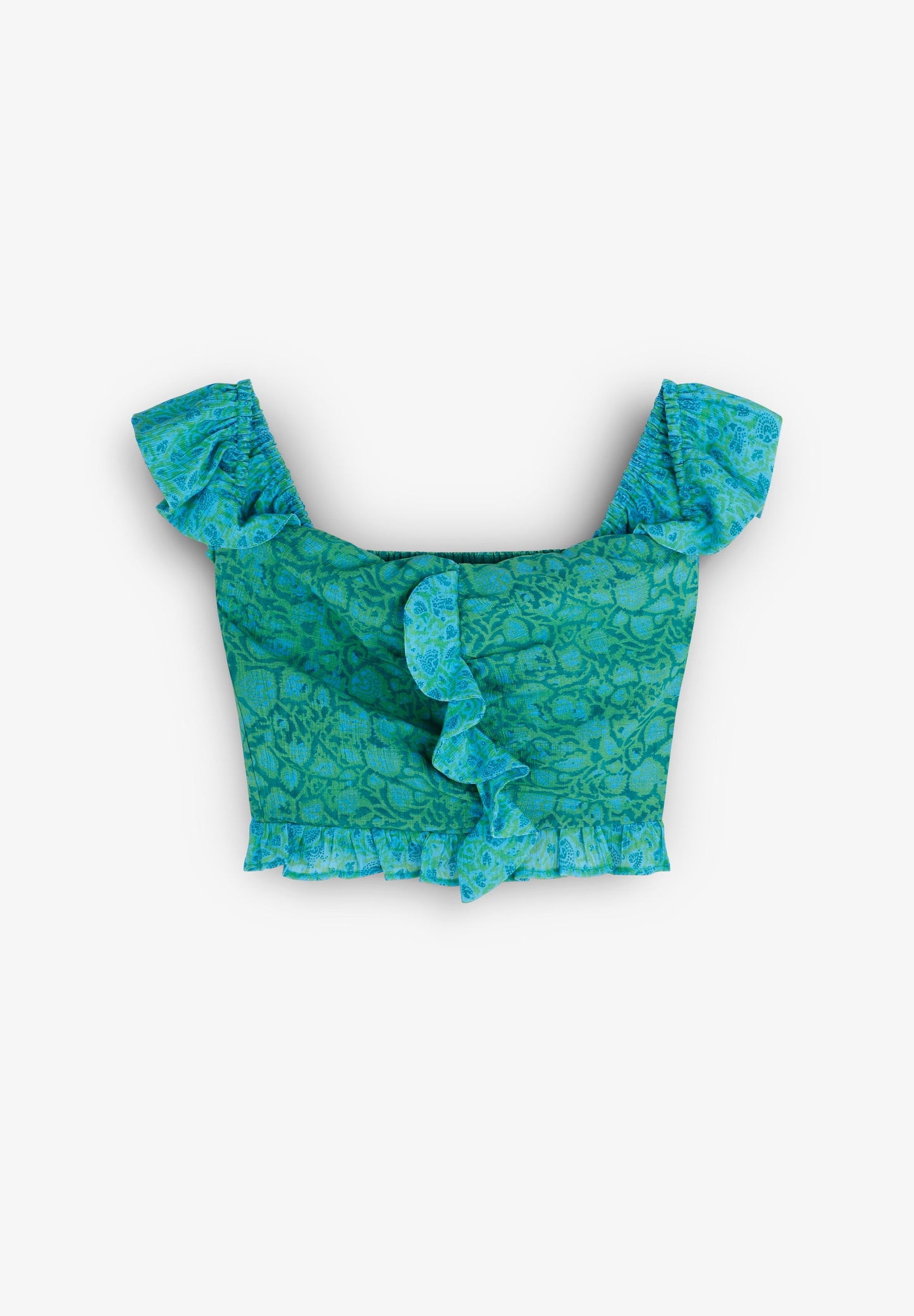 CROP TOP IMPRIMÉ VOLANT