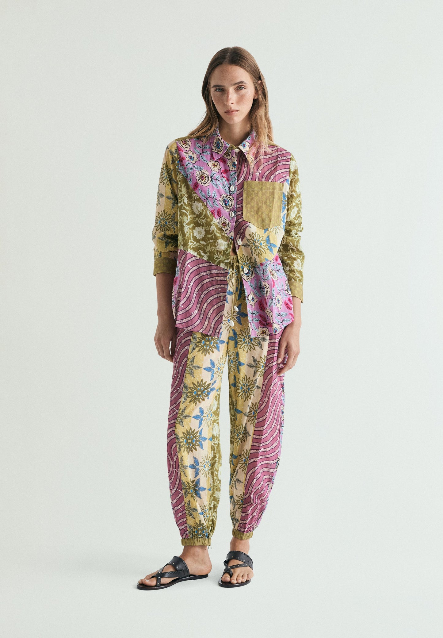 MULTICOLOURED PATCHWORK SHIRT