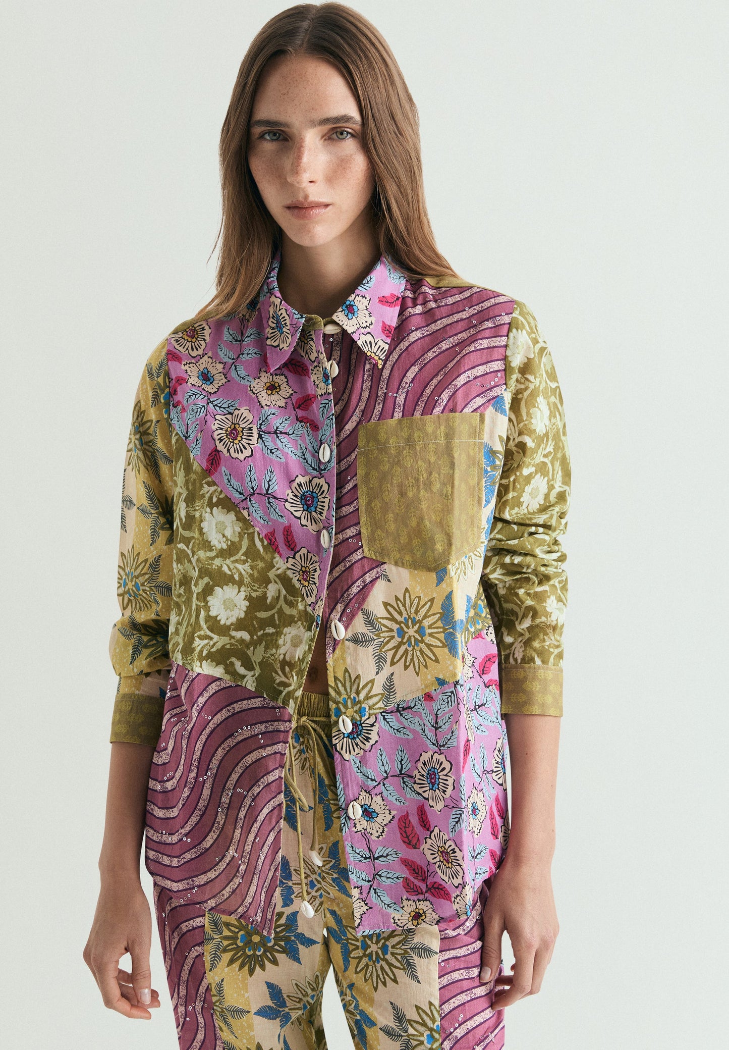 CAMICIA PATCHWORK MULTICOLORE