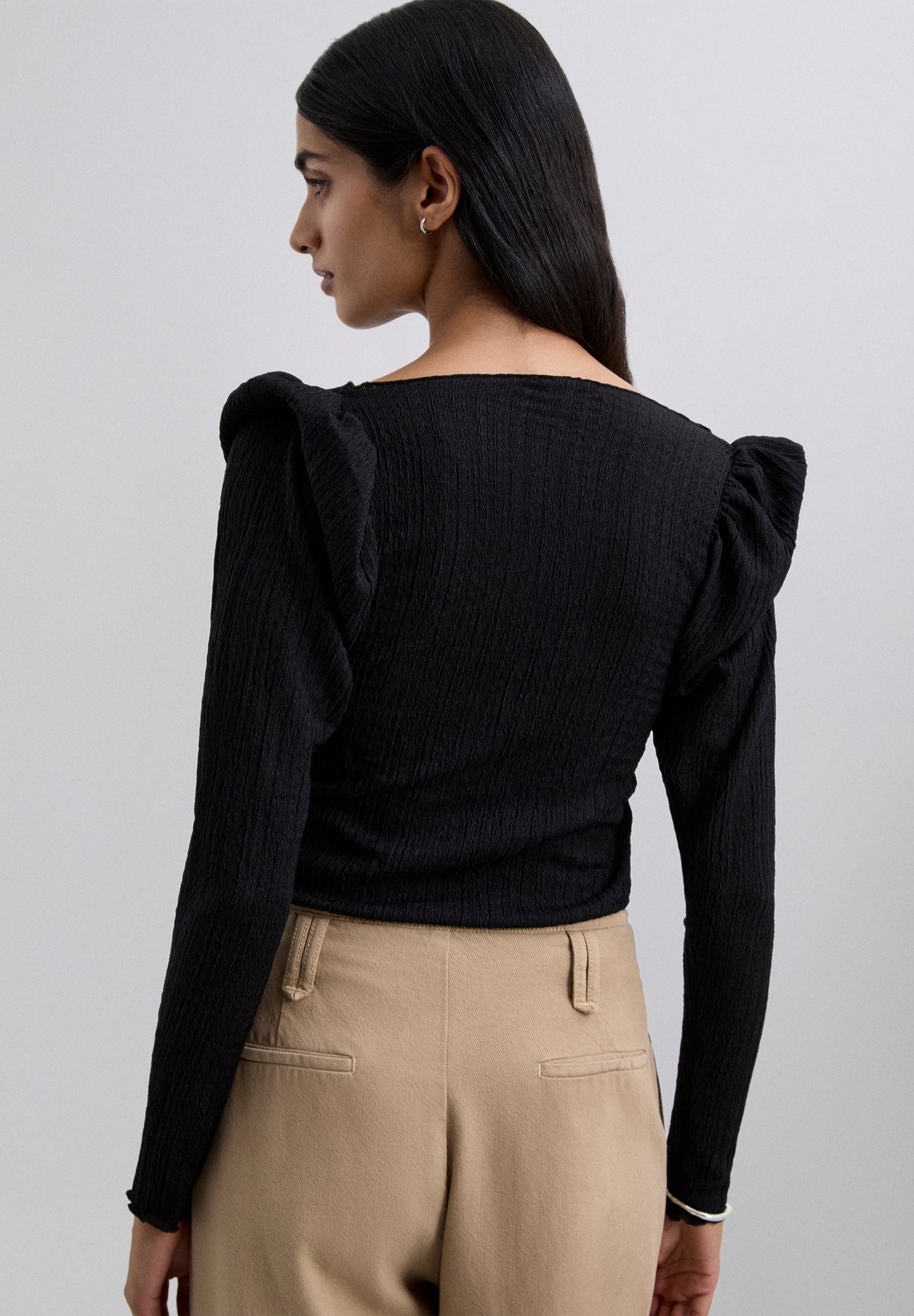 T-SHIRT MANCHES LONGUES VOLANTS