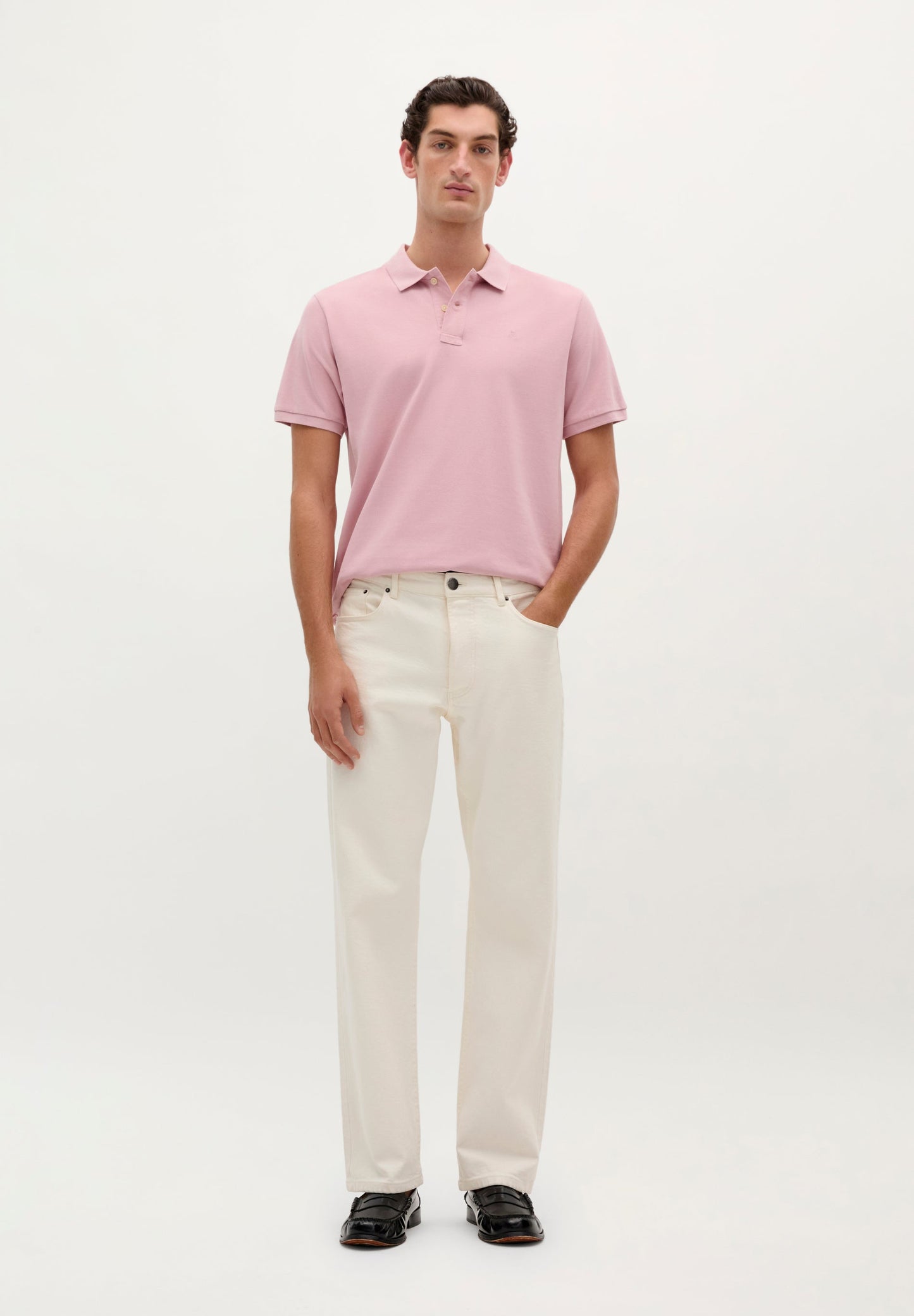 BASIC POLO SHIRT WITH SKULL DETAIL