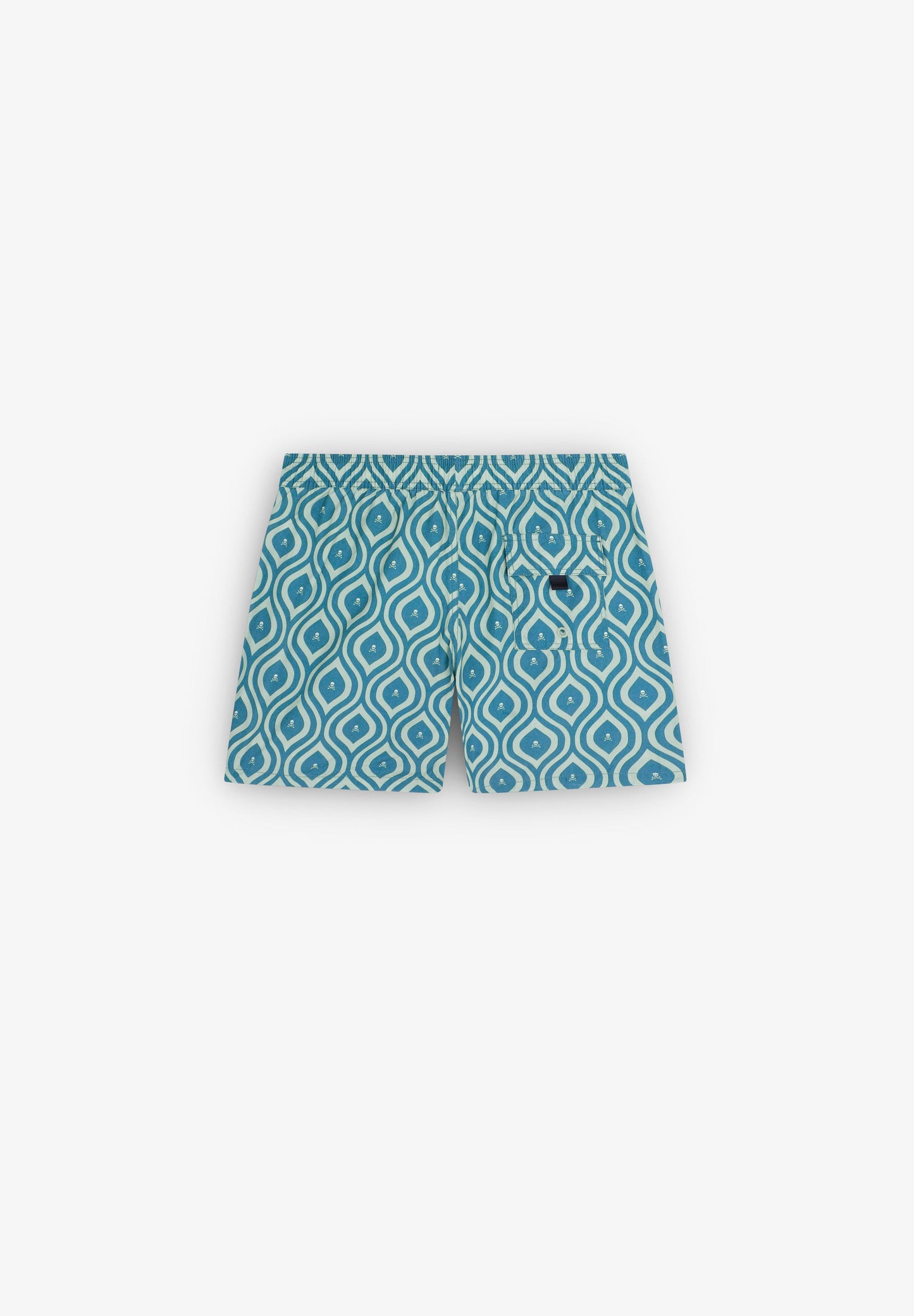 WAVED PRINT SWIMMING TRUNKS